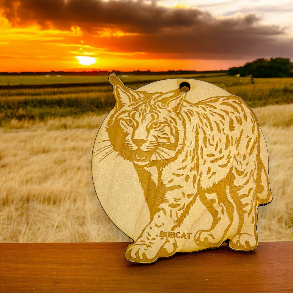 Ornament - Bobcat Raw Wood