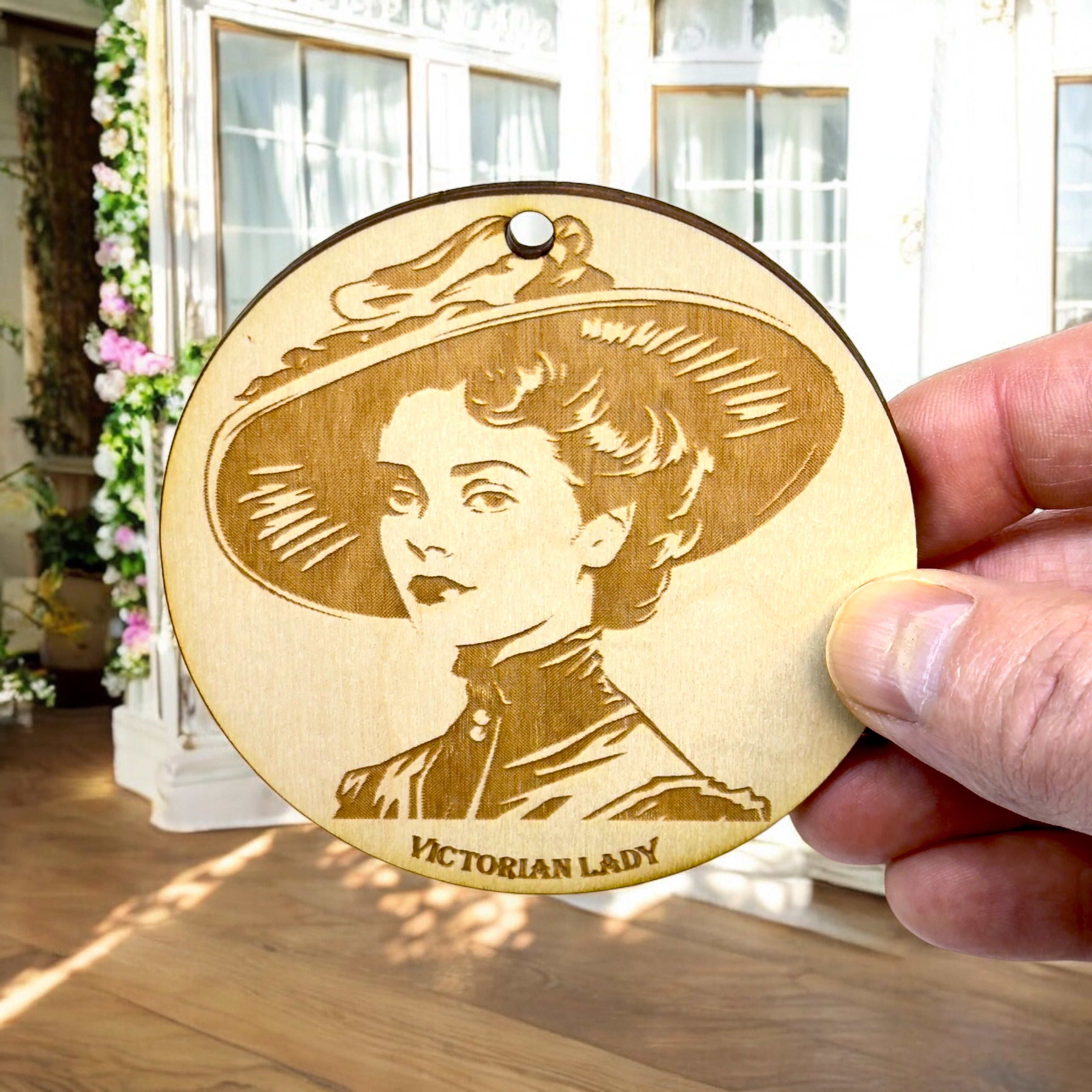 Ornament - Victorian Lady Raw Wood