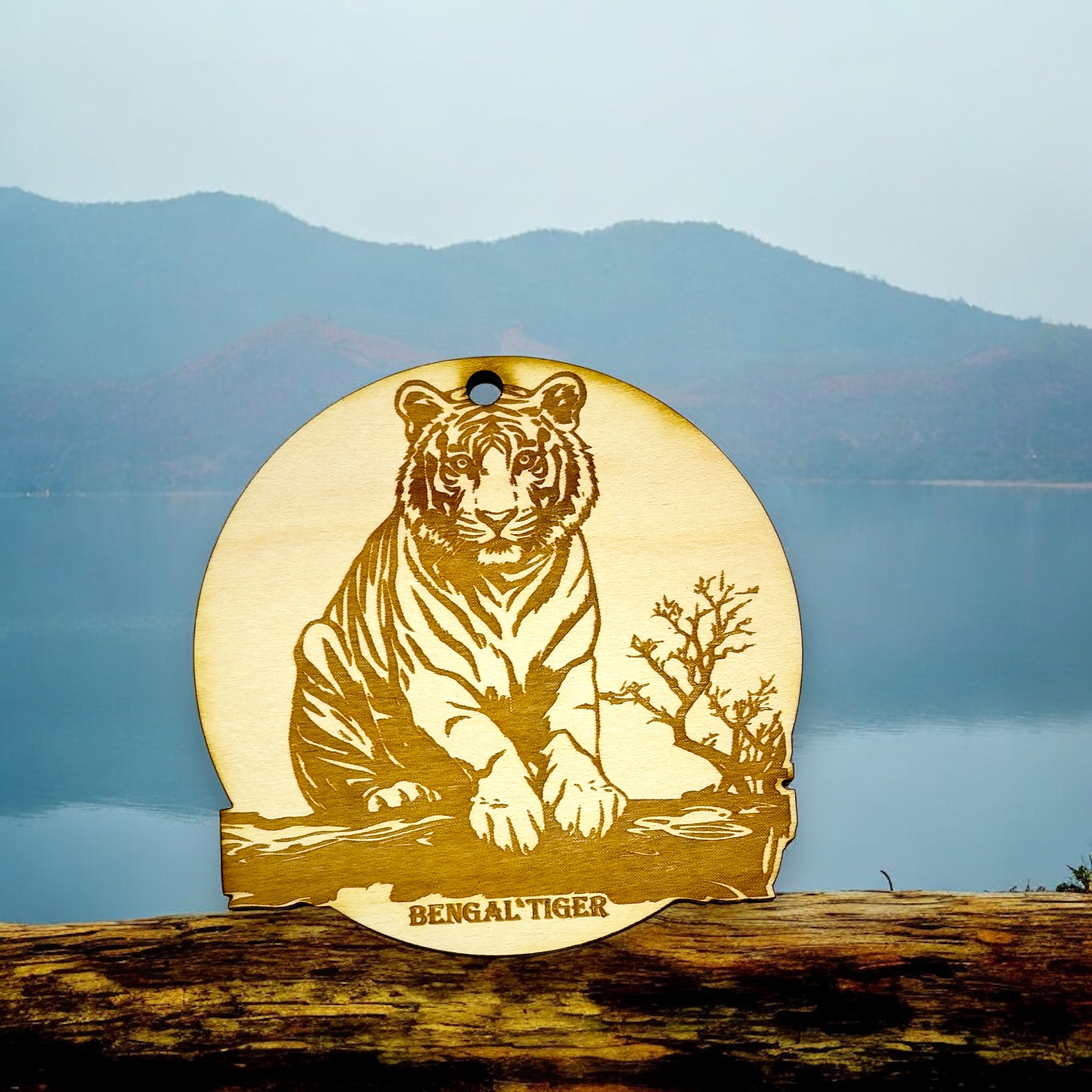Ornament - Bengal Tiger Raw Wood