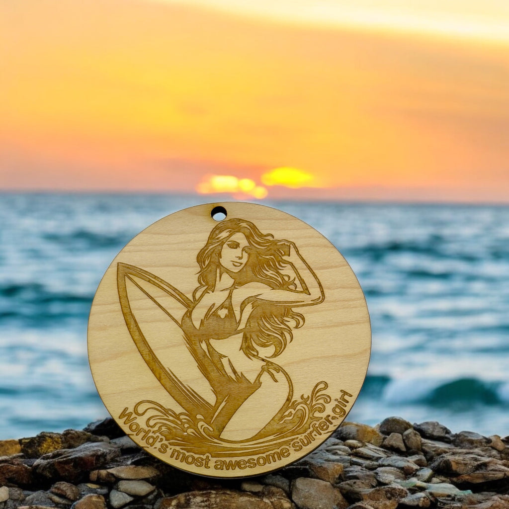 Ornament - World's most awesome surfer Girl