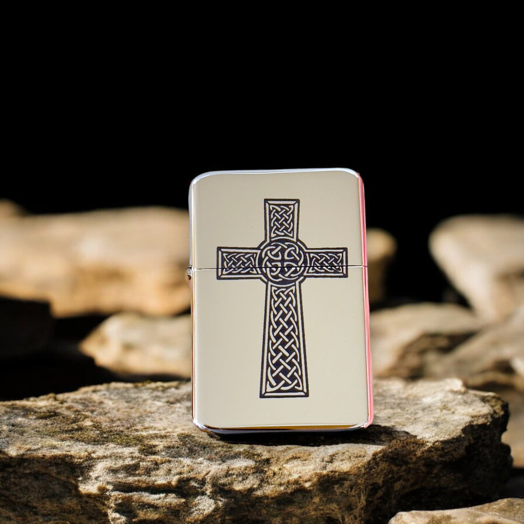 Lighter - Celtic Cross CHROME