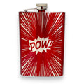 8oz RED POW Flask Comic Book Novelty