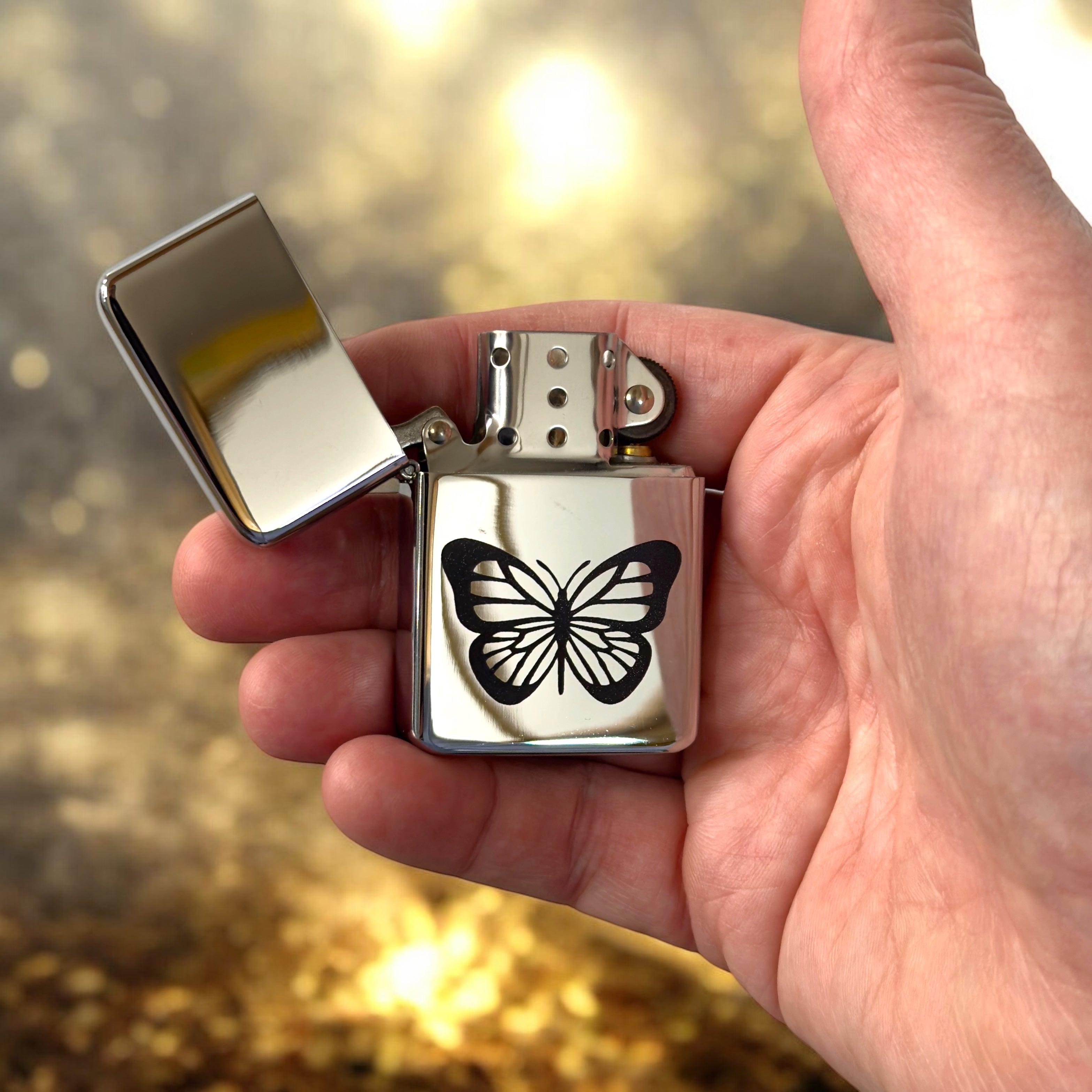 Lighter Monarch Butterfly CHROME