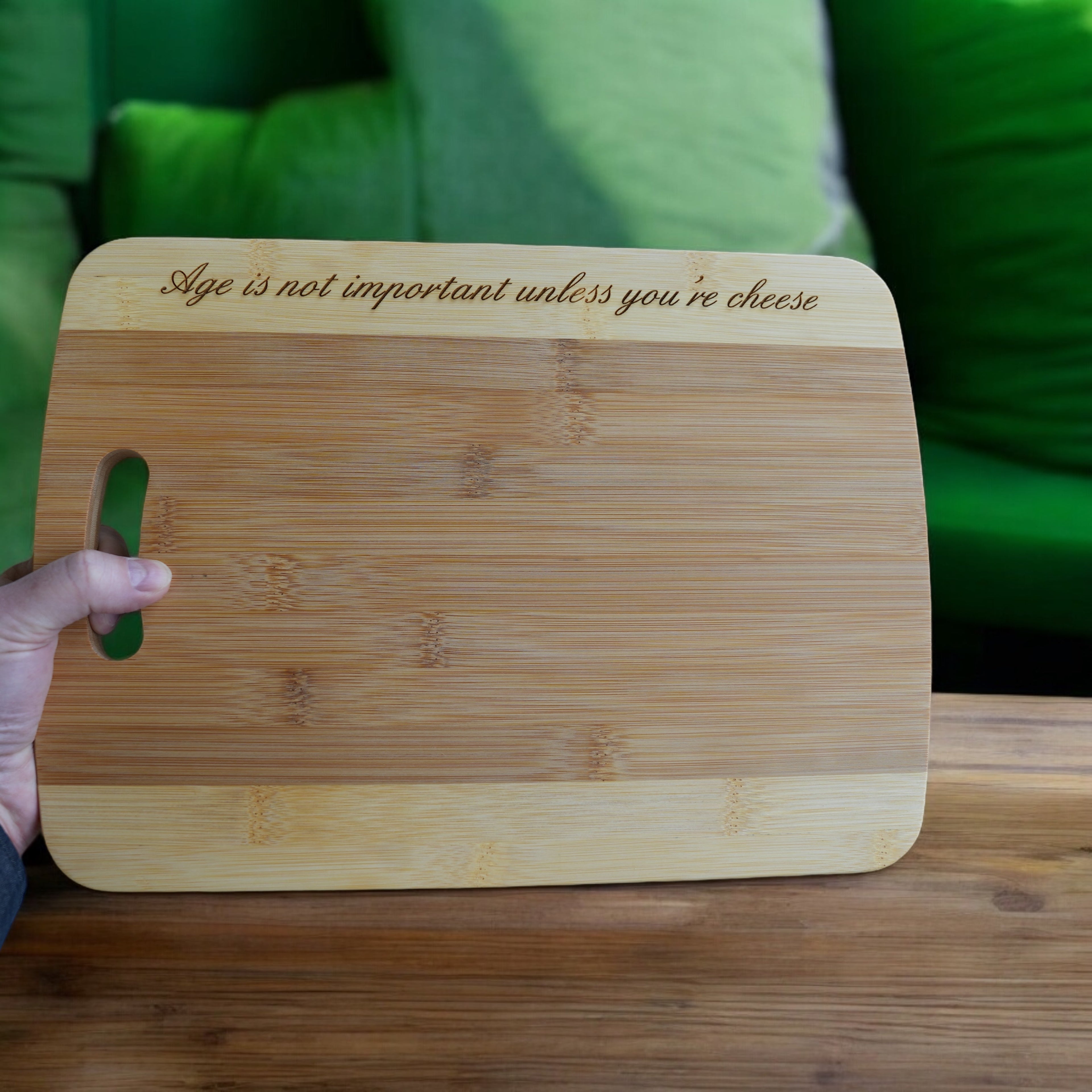 Age is not important unless you're cheese Cutting Board Bamboo CTCBTT14