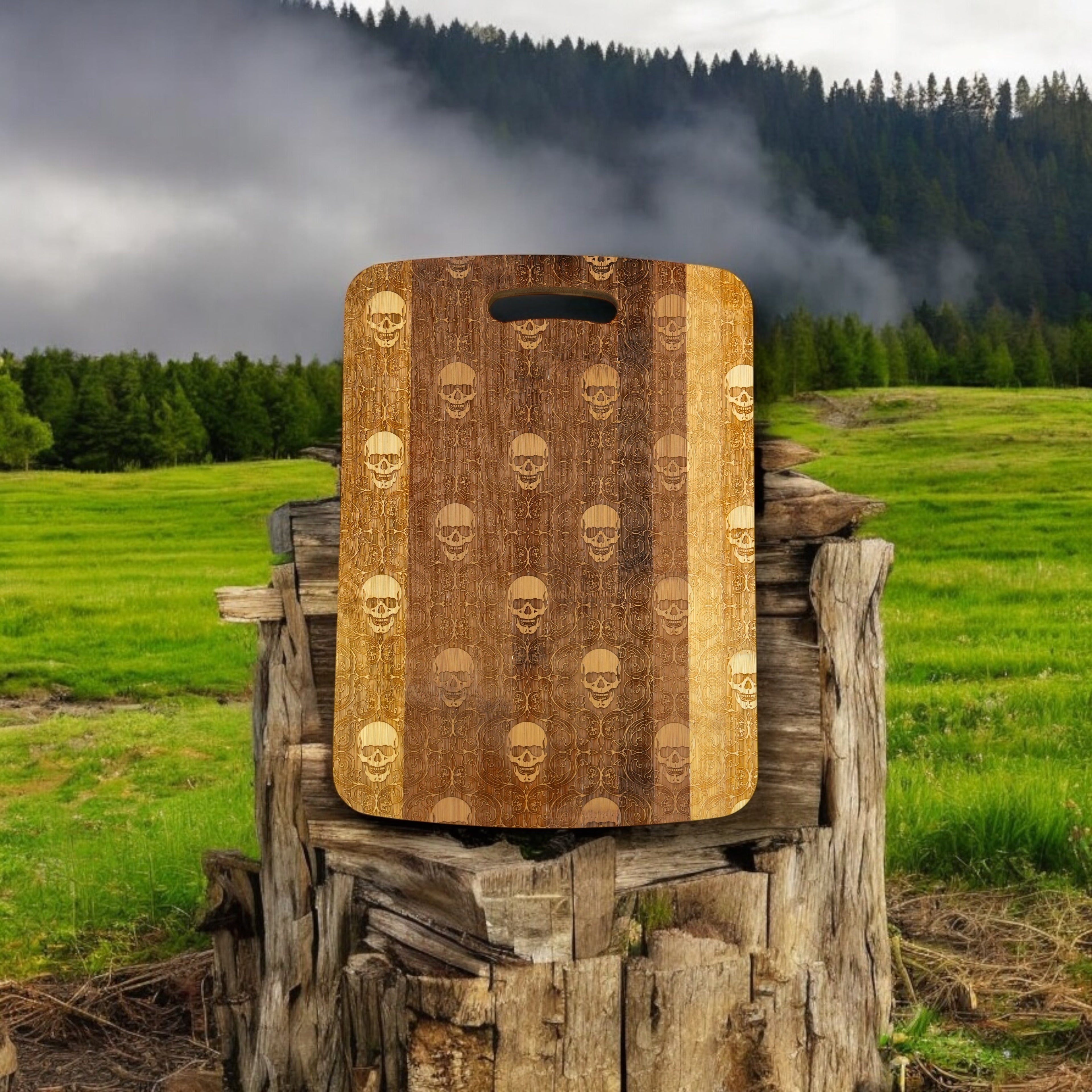 Gothic Baroque Cutting Board 14''x9.5''x.5'' Bamboo