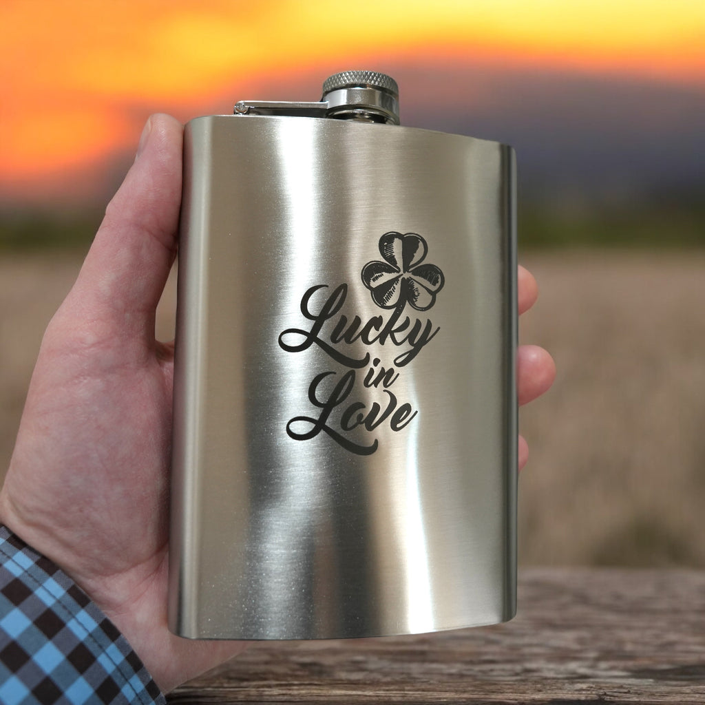 8oz Clover - Lucky in Love Stainless Steel Flask