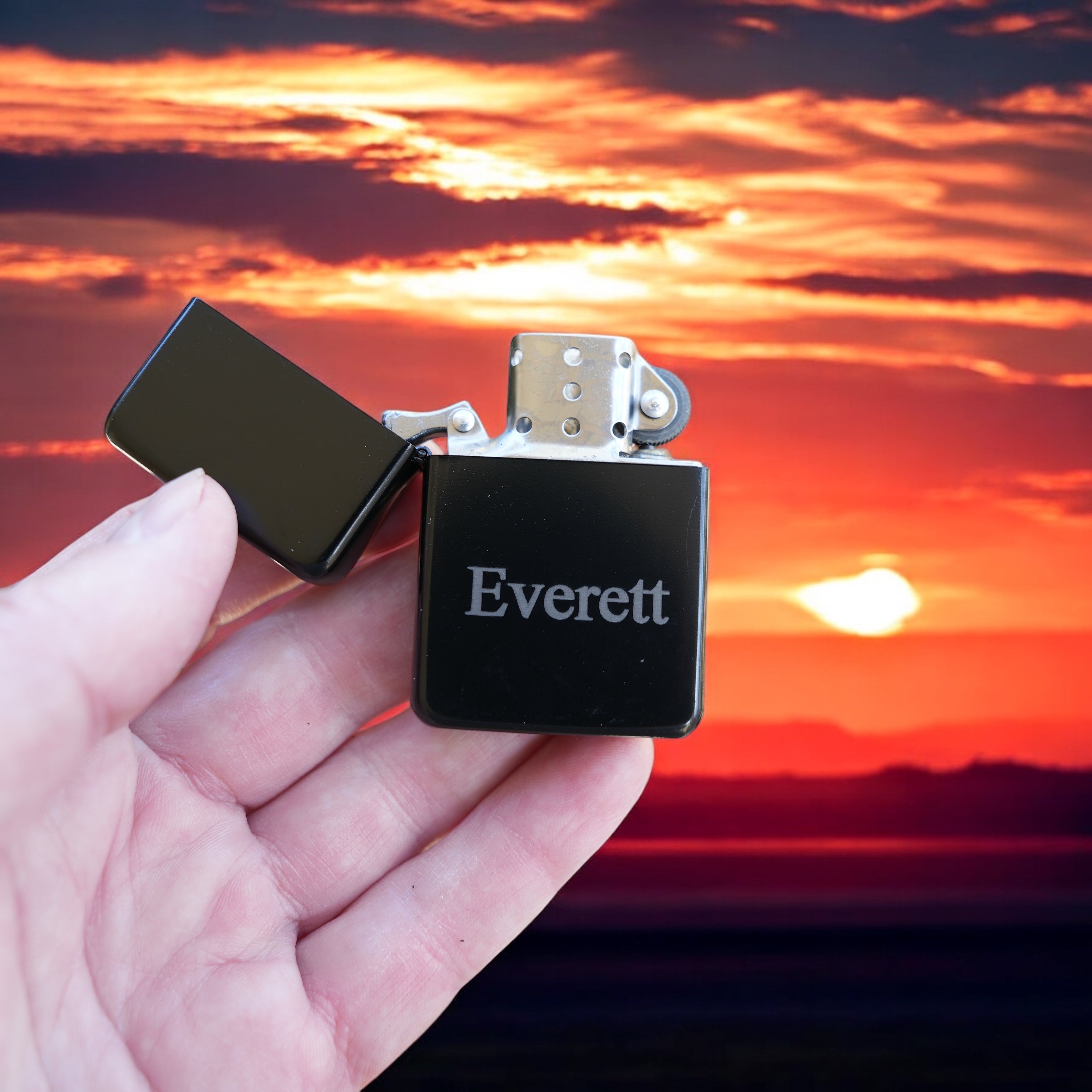 Black Lighter With your Name Personalized in Times New Roman