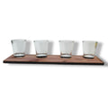 Flight Board with 4 shot glasses