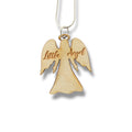 Necklace - Little Angel - Key of Life Snake and Cable Link chains - Birch Wood