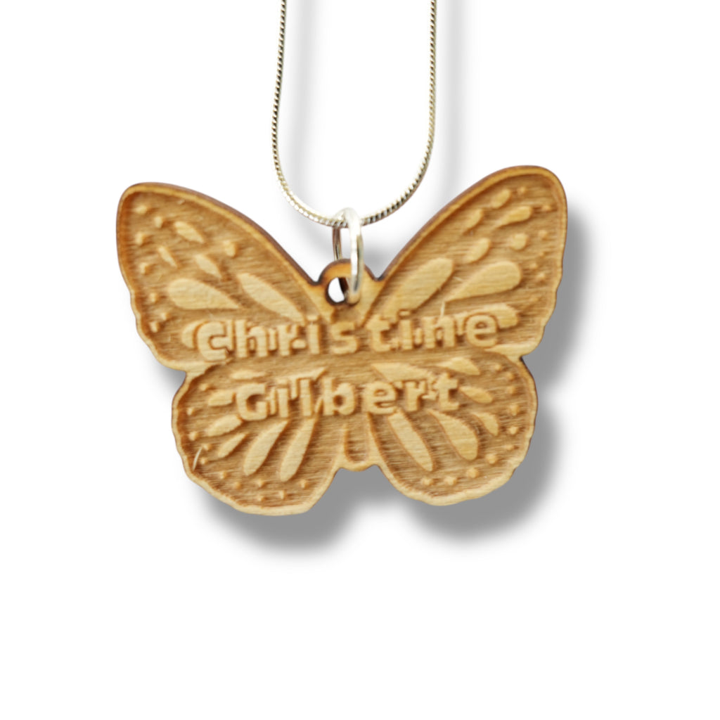 Necklace - PERSONALIZED Butterfly - Snake and Cable Link chains - Birch