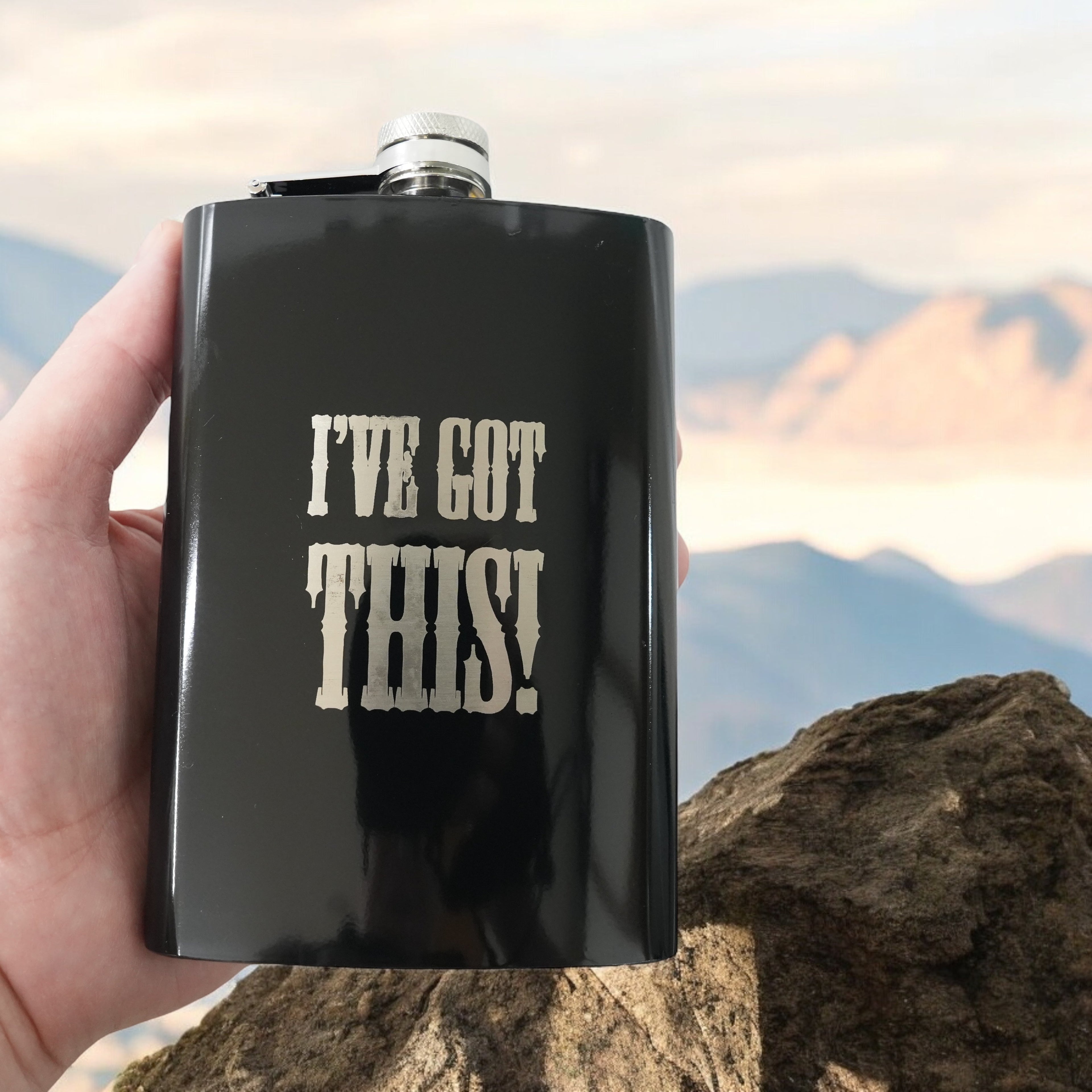 8oz BLACK I've Got This Flask