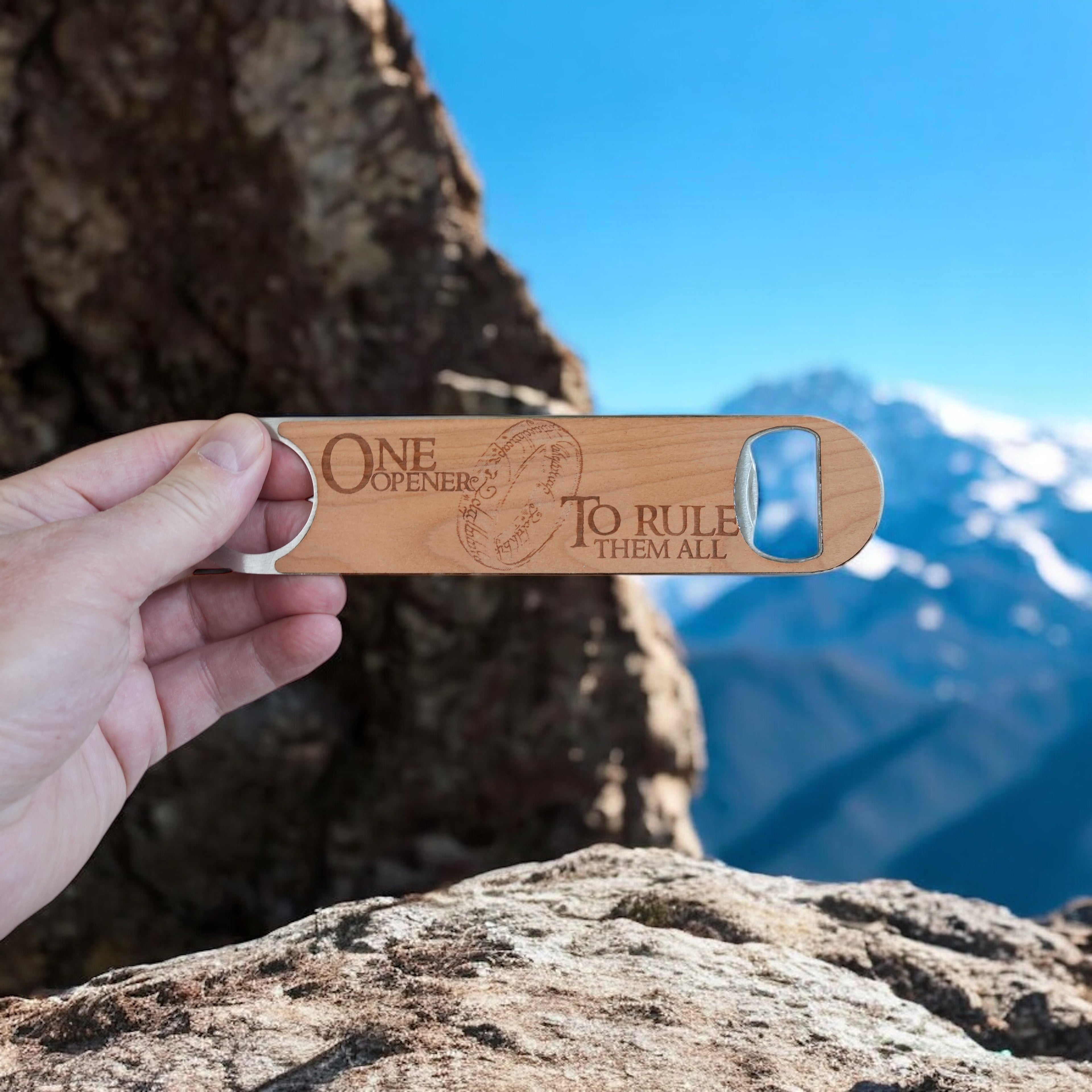 Wooden Bottle Opener - One Opener to Rule them All
