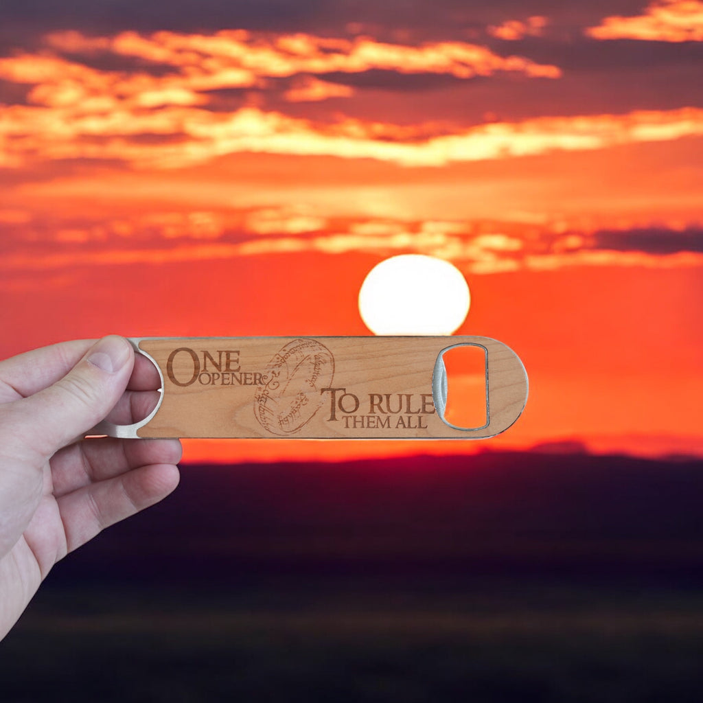 Wooden Bottle Opener - One Opener to Rule them All