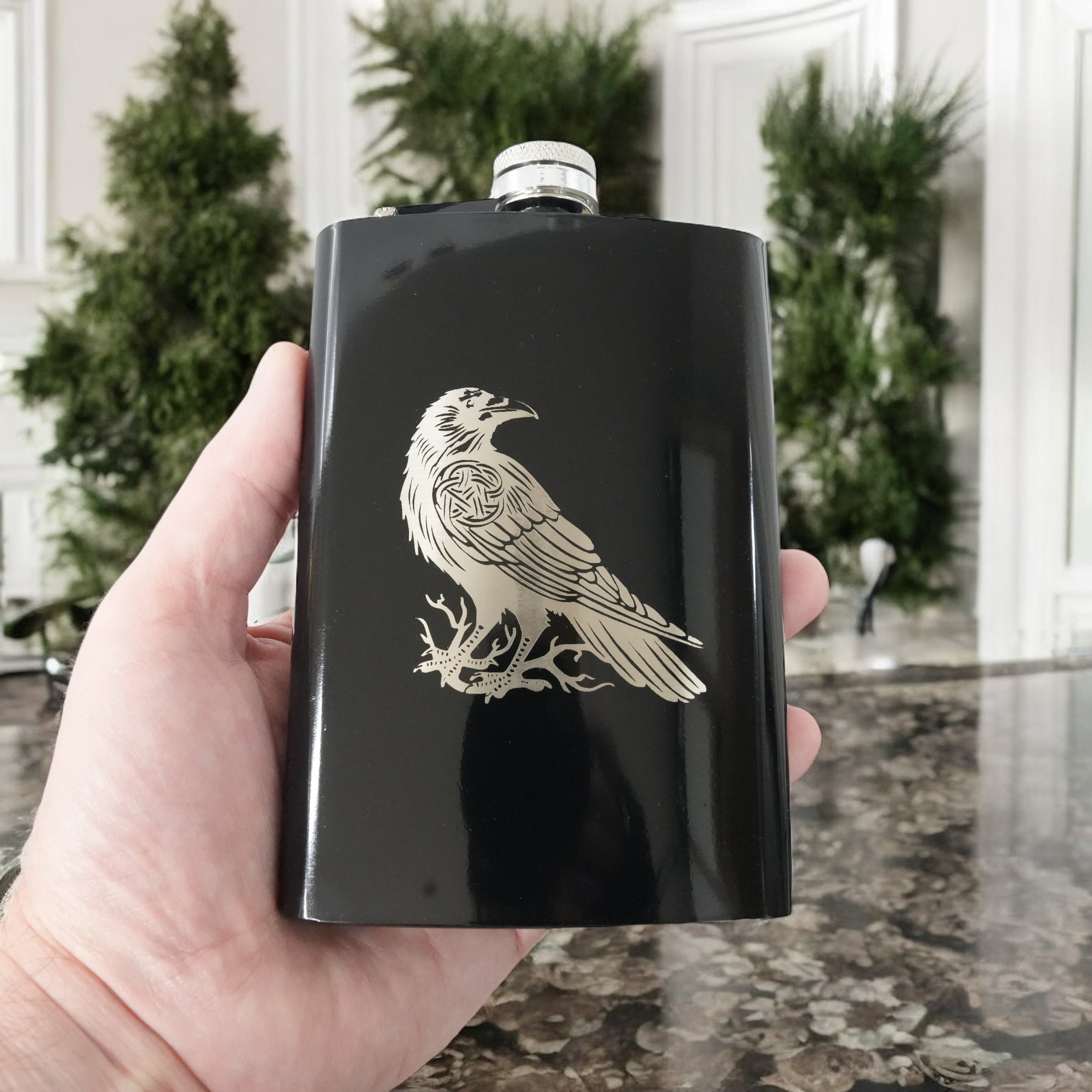 8oz Crow Raven Flask