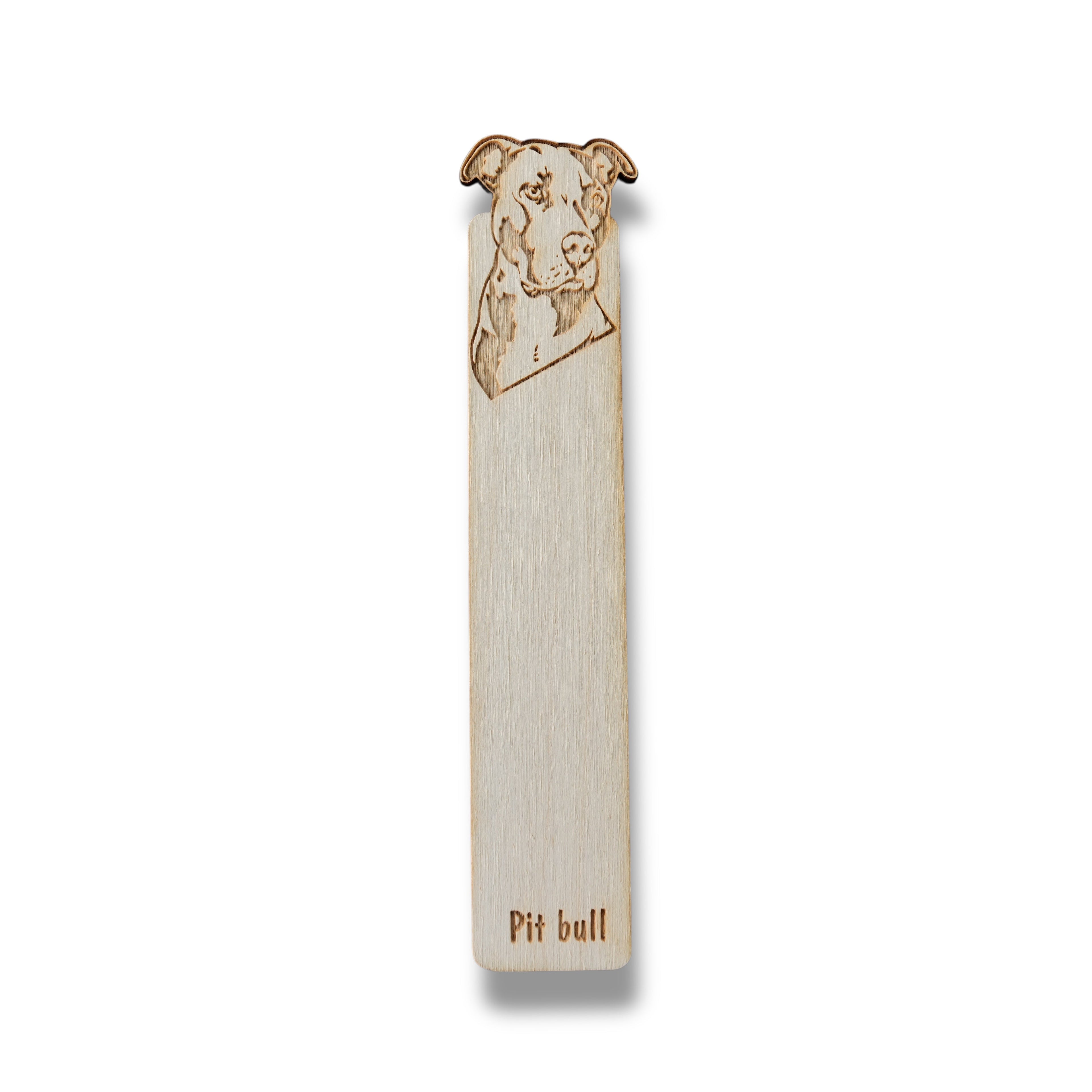 Bookmark - Pit bull Dog - Birch wood