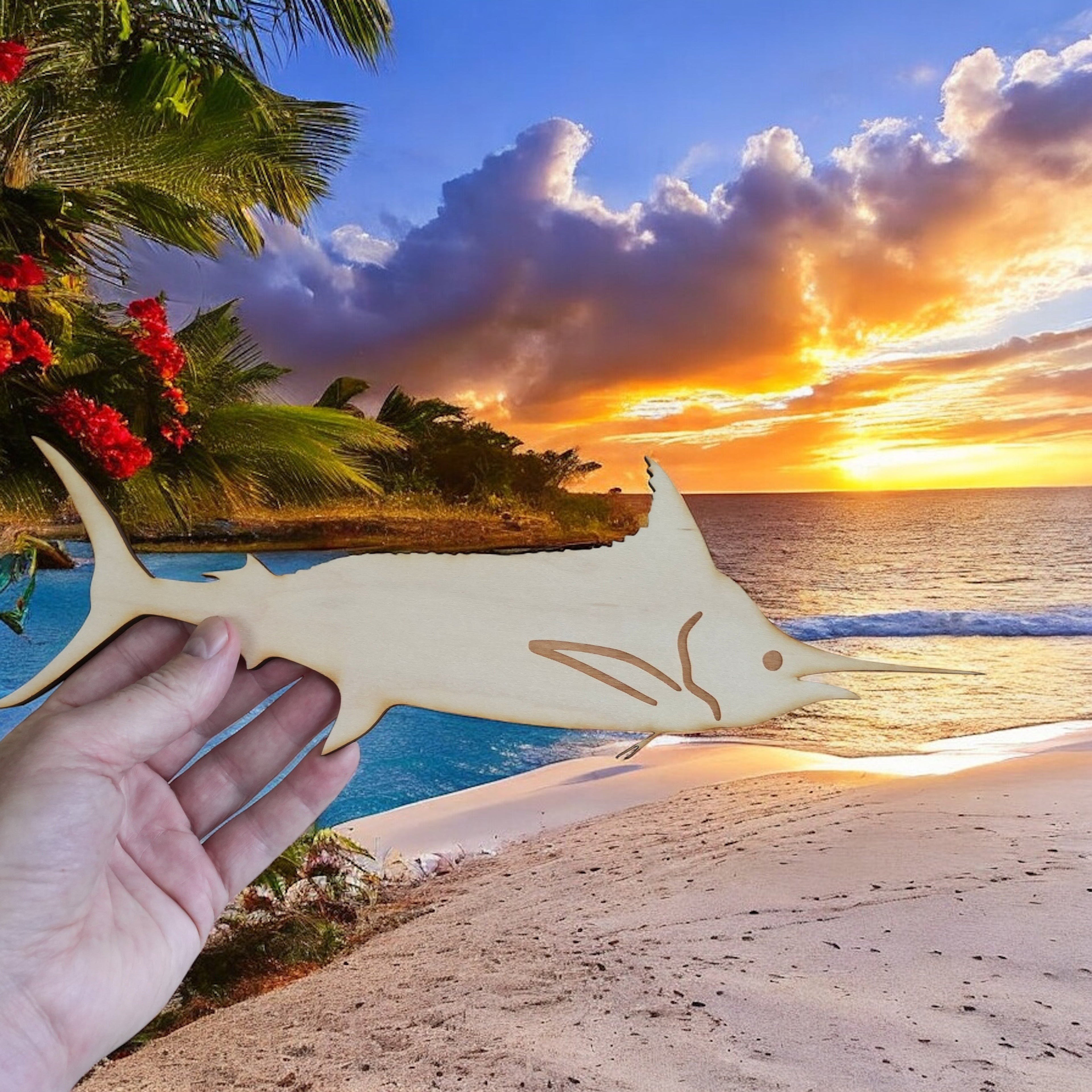 Sign - CUSTOM - Blue Marlin Fish