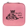 Jewelry Box 4x4 - CUSTOM - Worlds best mom with Raccoons