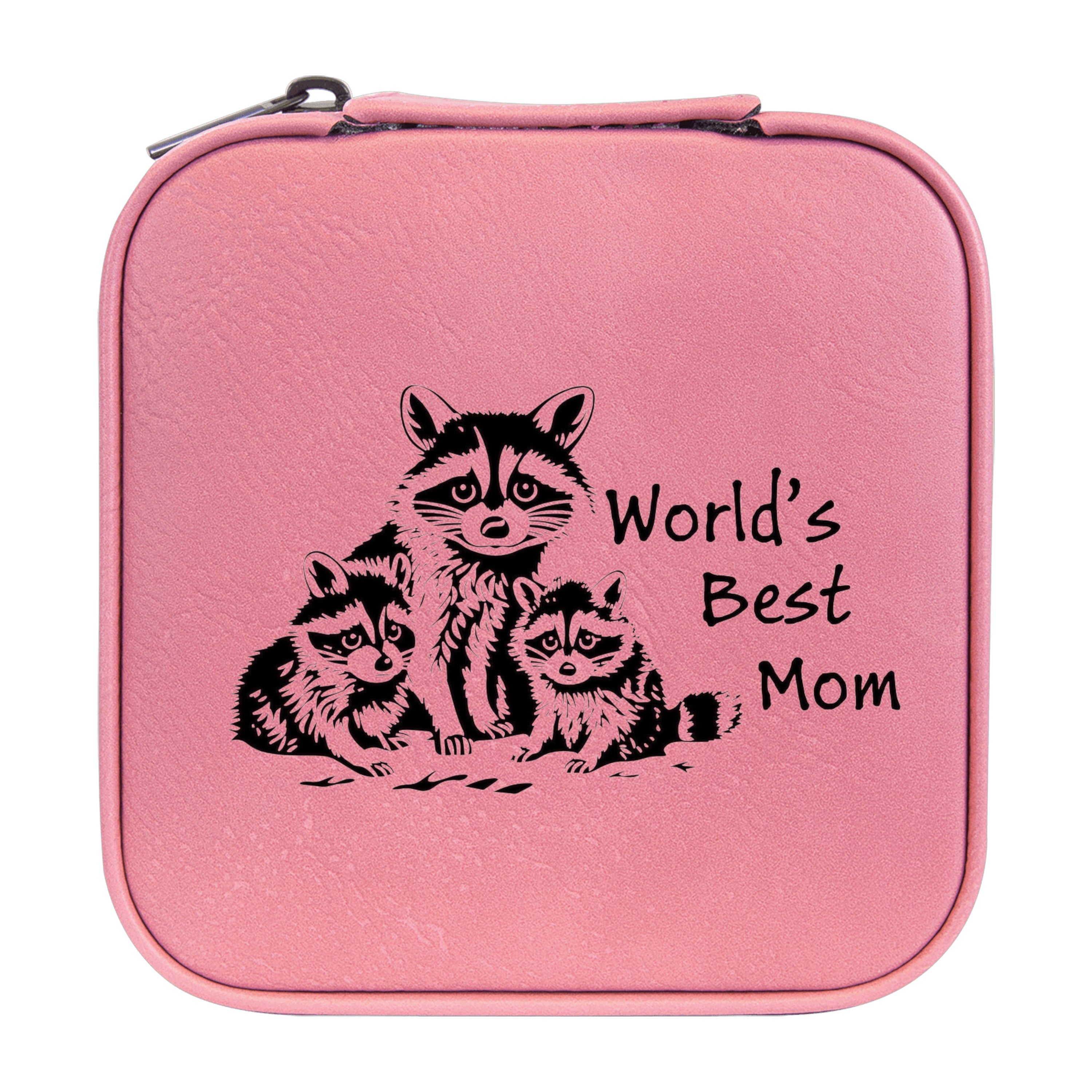 Jewelry Box 4x4 - CUSTOM - Worlds best mom with Raccoons