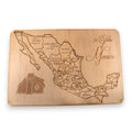 31 States of Mexico With Pyramid - PERSONALIZED - Puzzle Map - Art Kit - Raw Wood 18x12 Inches - 32 pieces