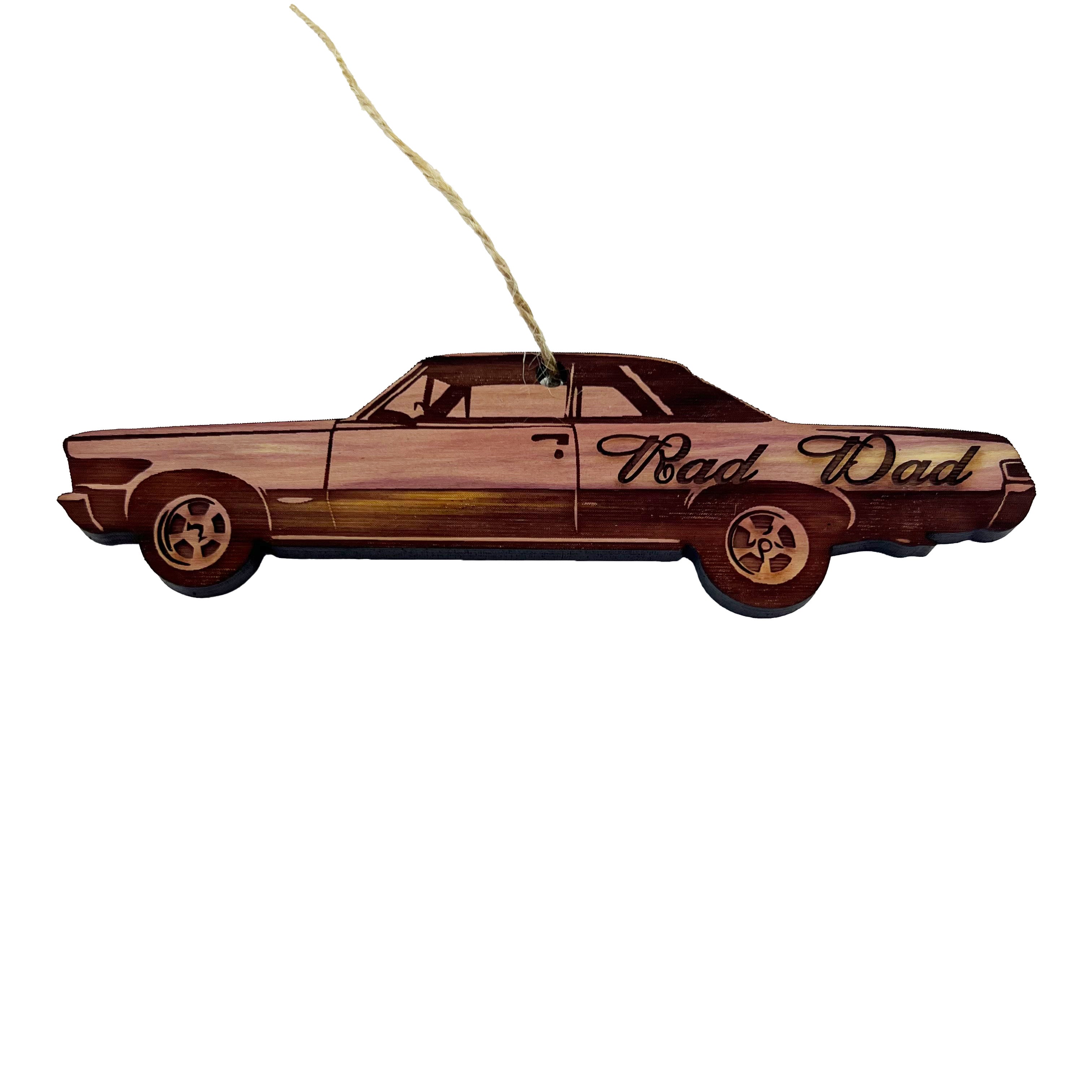 Rad Dad Muscle Car - Cedar Ornament