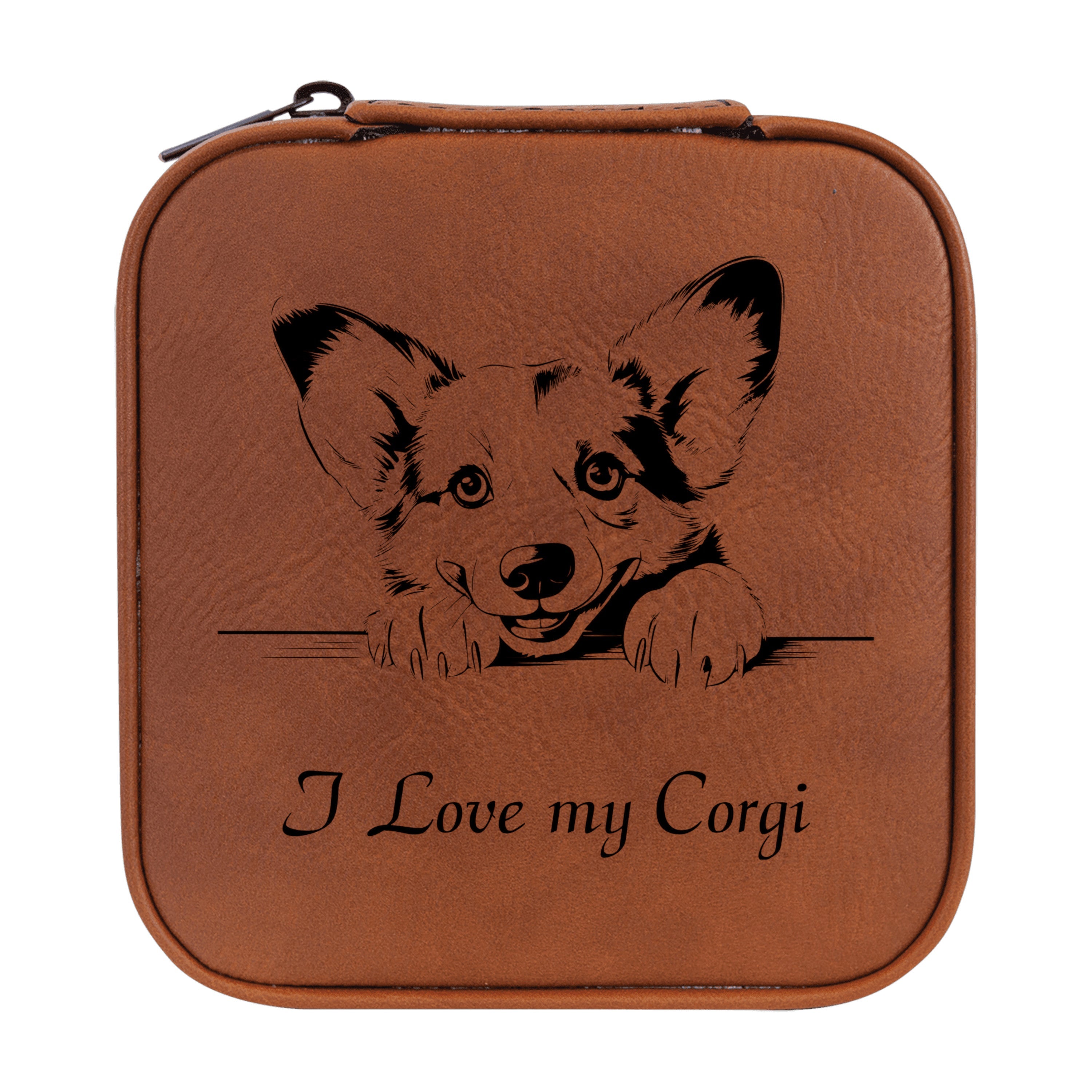 Jewelry Box 4x4 - CUSTOM - I love my Corgi