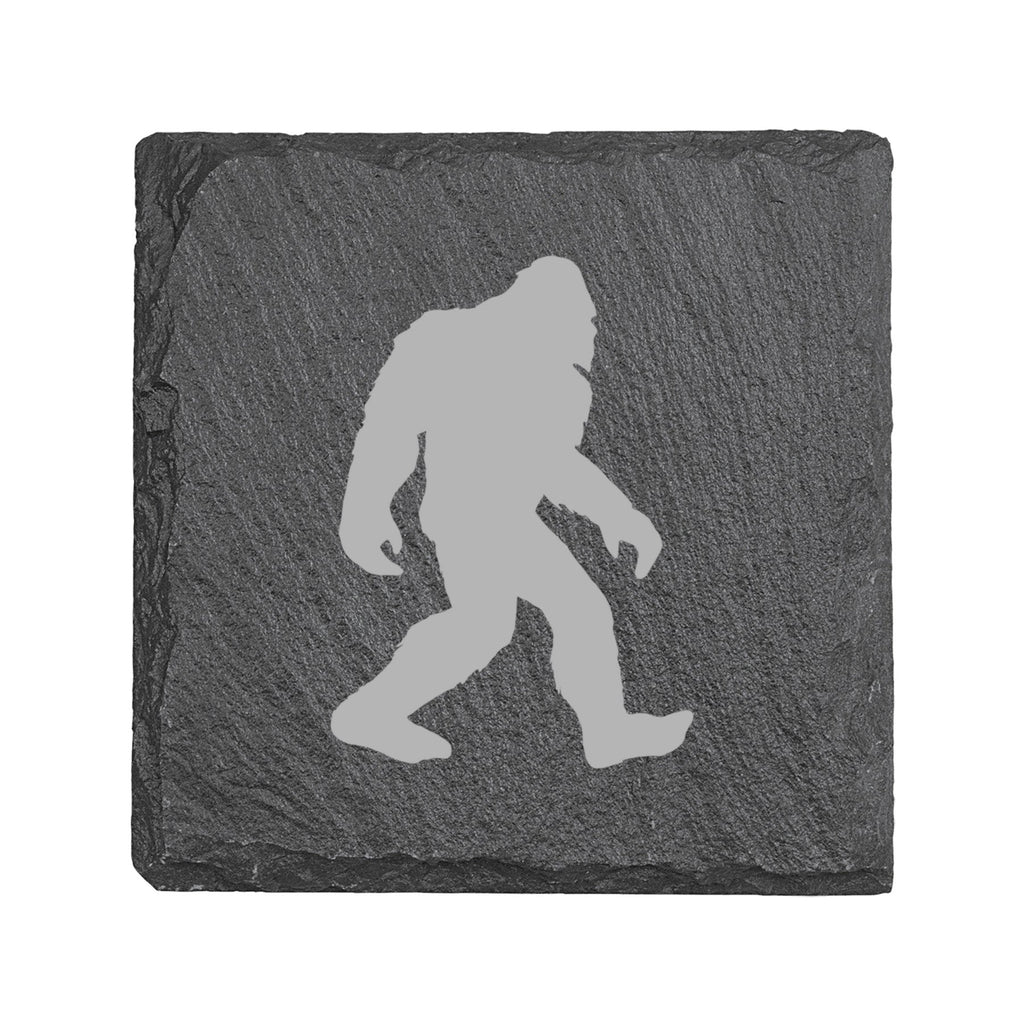 15oz Stemless Wine Glass Set - Bigfoot Sasquatch + Slate Coaster