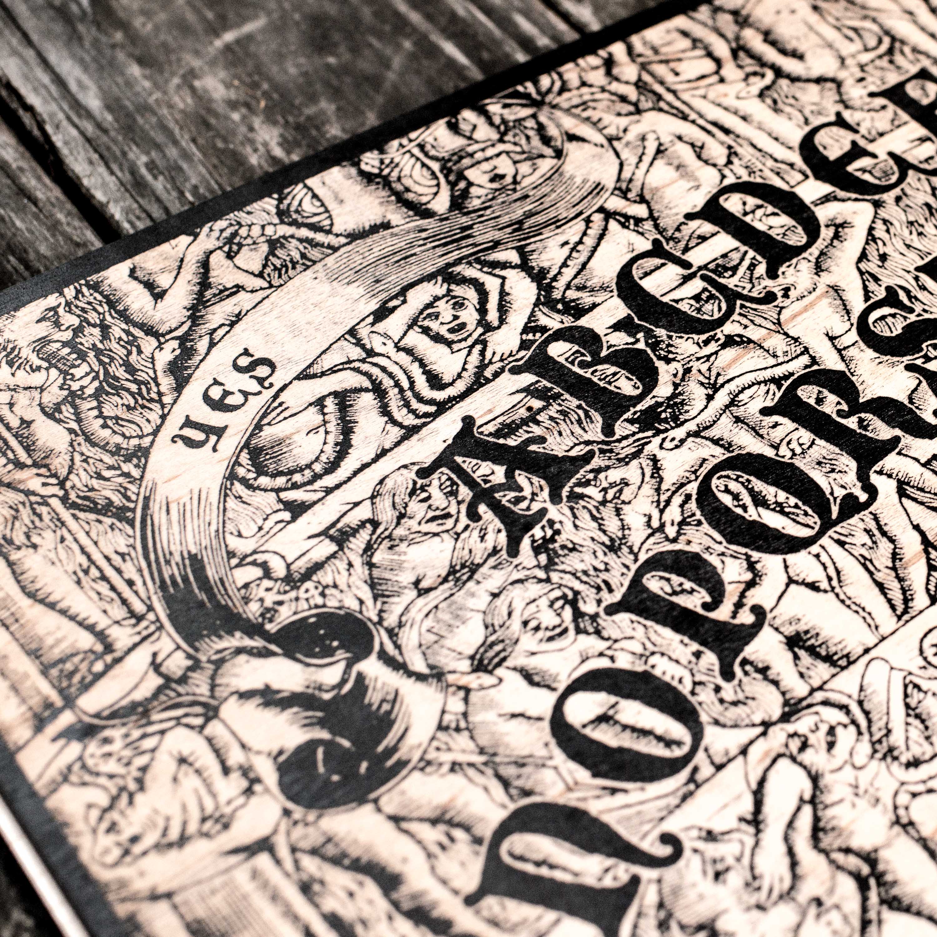 Spirit Board - Dante's Inferno with Skull Cursor 24x18 in Sign