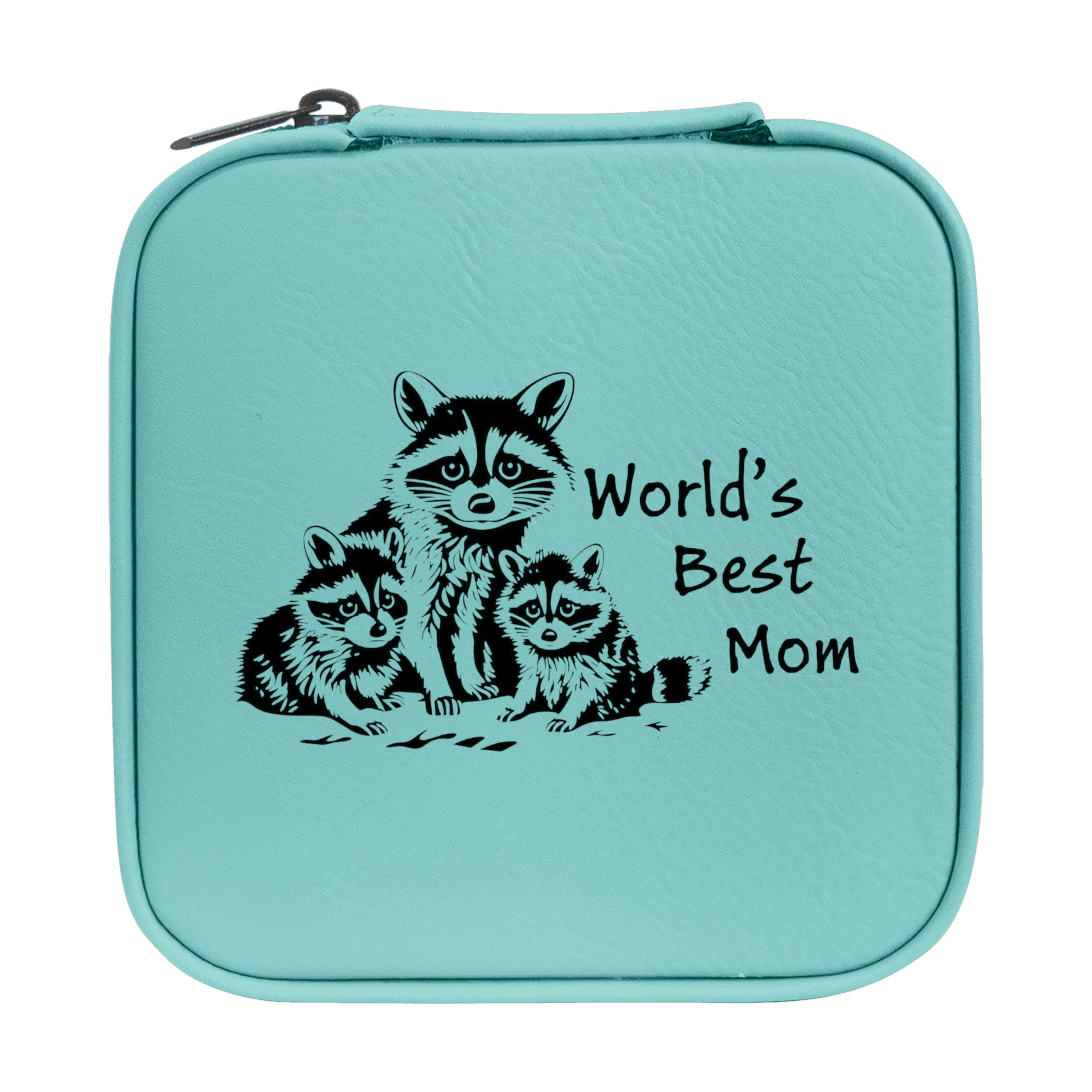 Jewelry Box 4x4 - CUSTOM - Worlds best mom with Raccoons