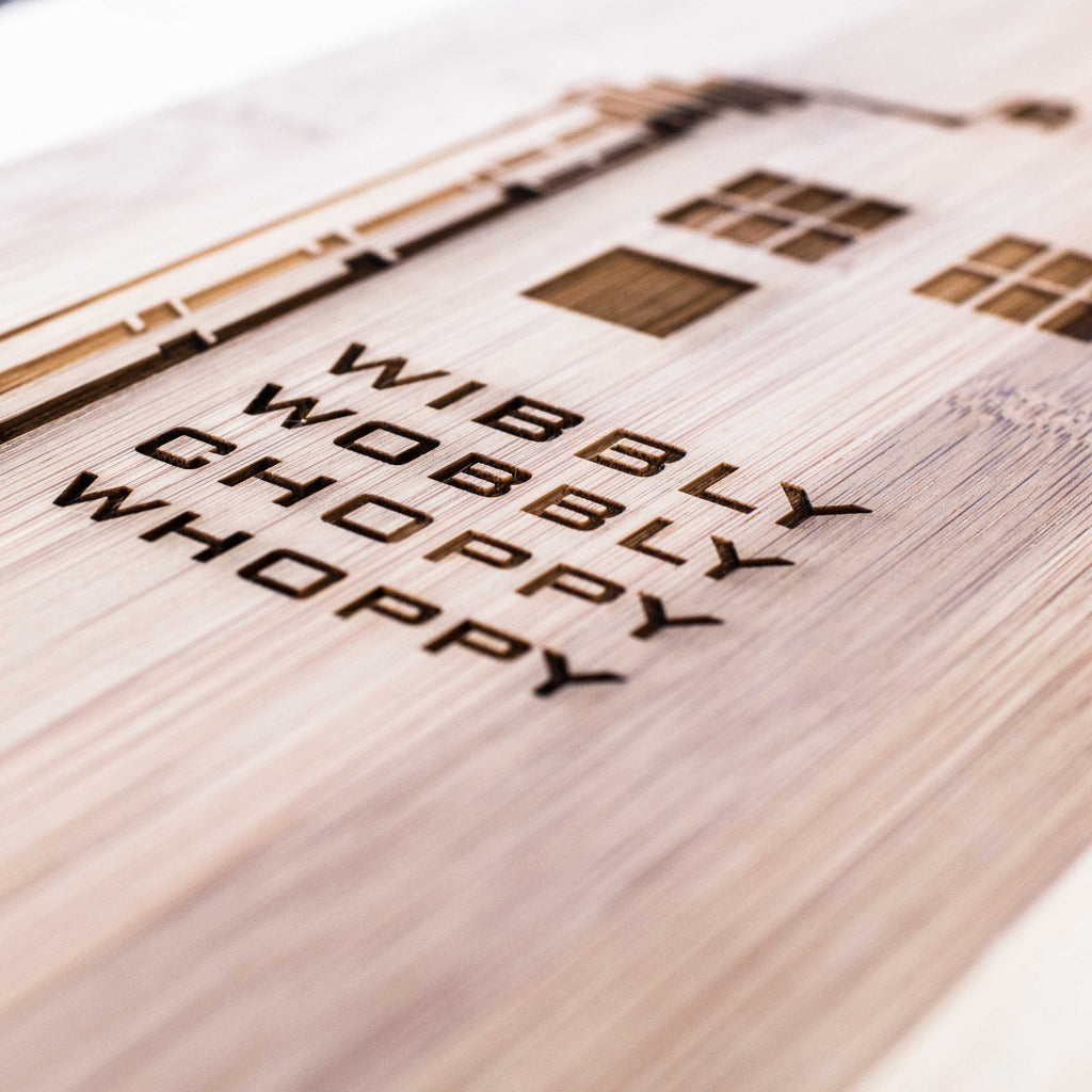 Wibbly Wobbly Choppy Whoppy Cutting Board 14''x9.5''x.5'' Bamboo