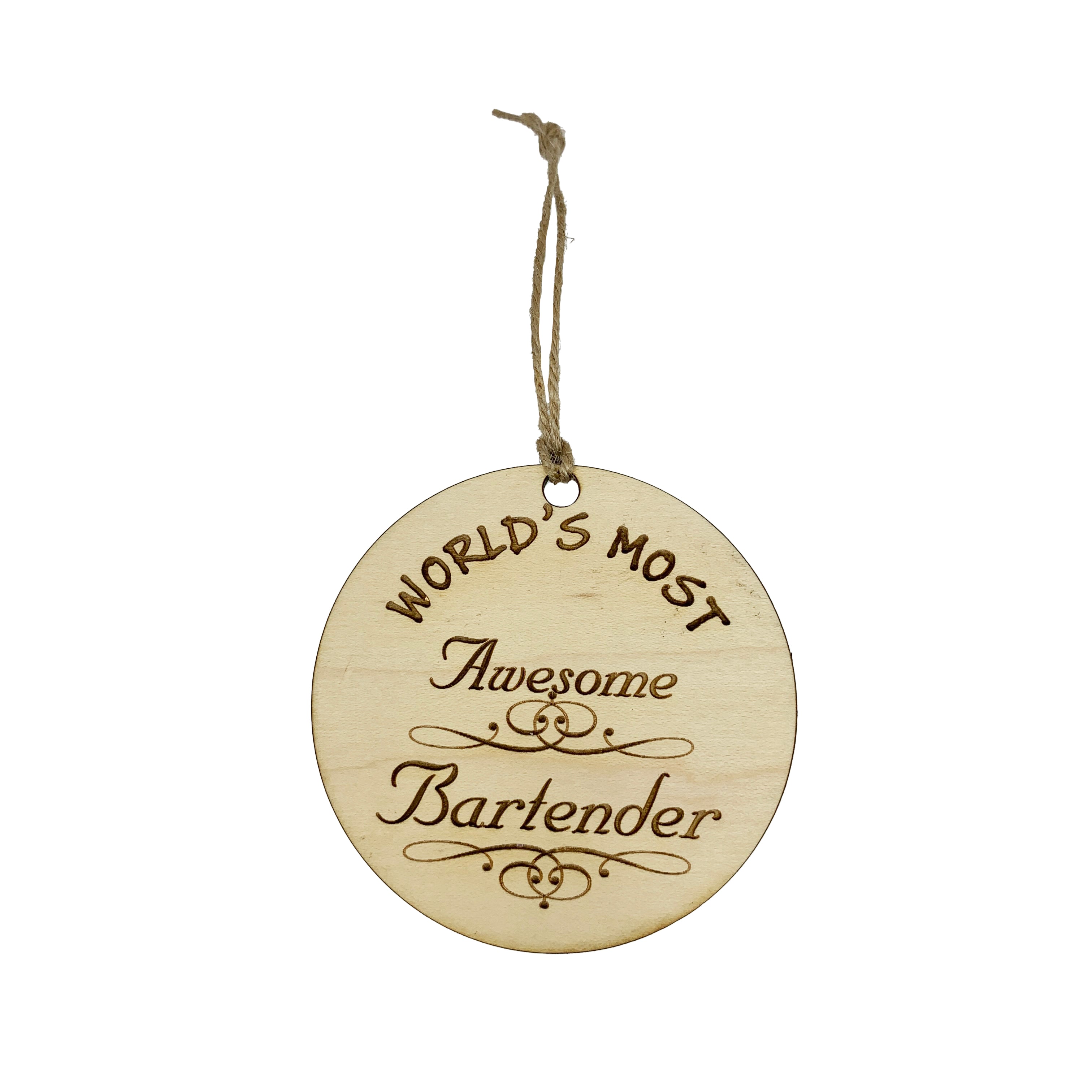 Worlds most Awesome Bartender - Ornament