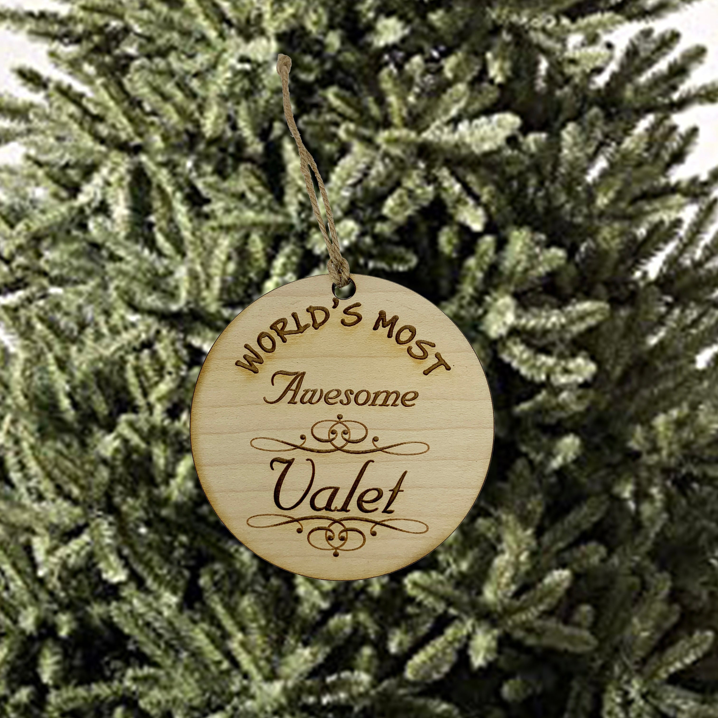Worlds most Awesome Valet - Ornament