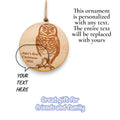 Ornament - Animals - PERSONALIZED - Raw Wood