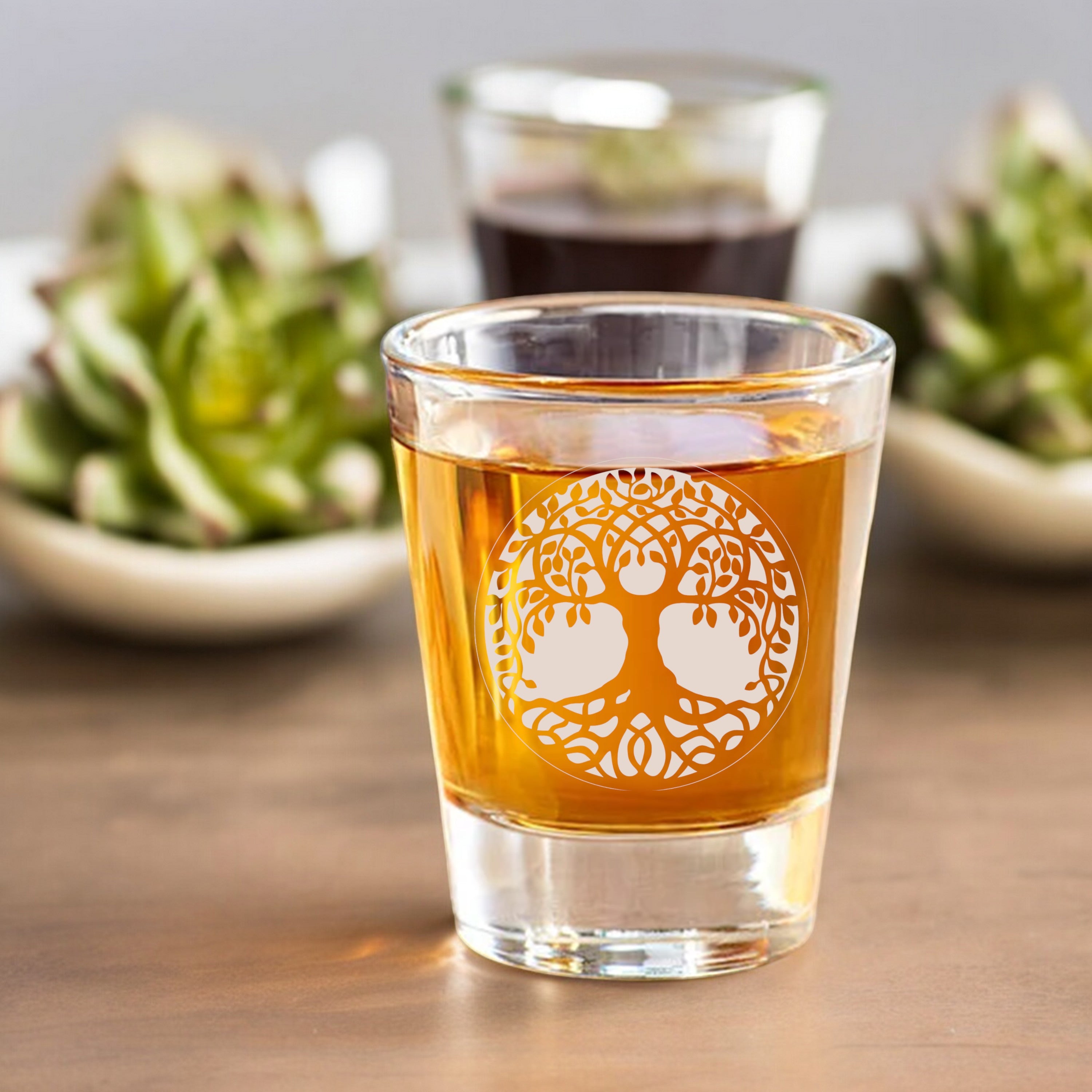 2oz Celtic Tree of Life Shotglass LASER