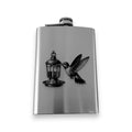 8oz Flask - Hummingbird - Stainless Steel