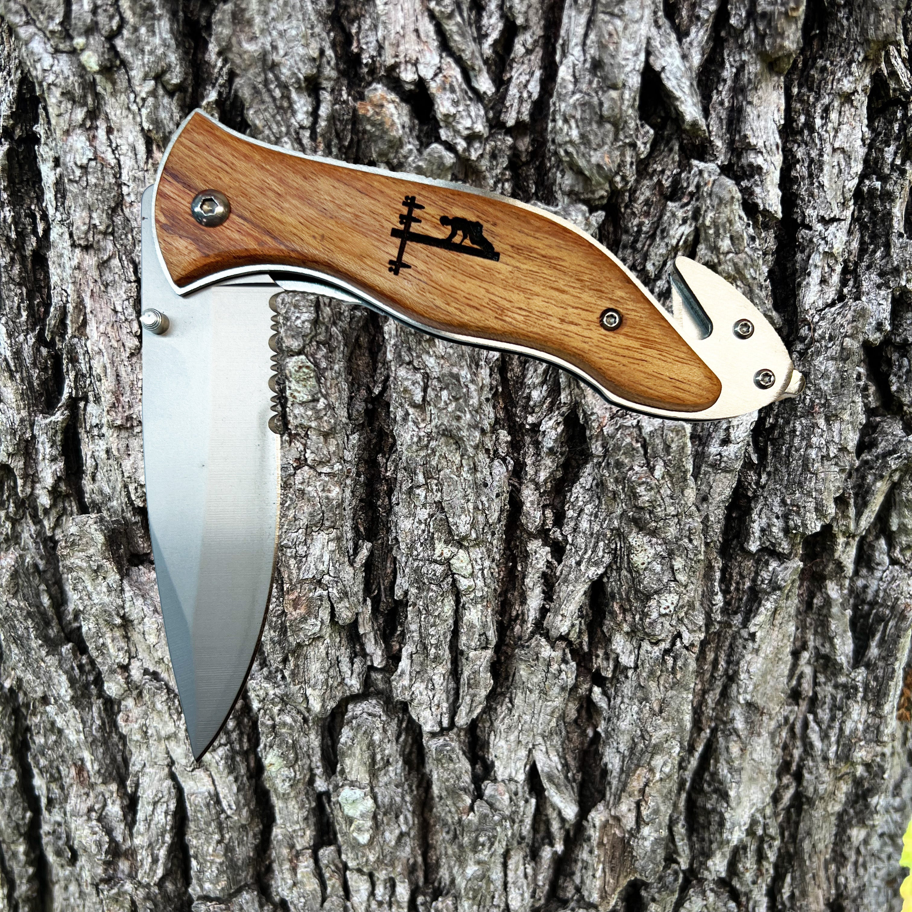 Knife - Rosewood Liner Lock Knife - Lineman - 138