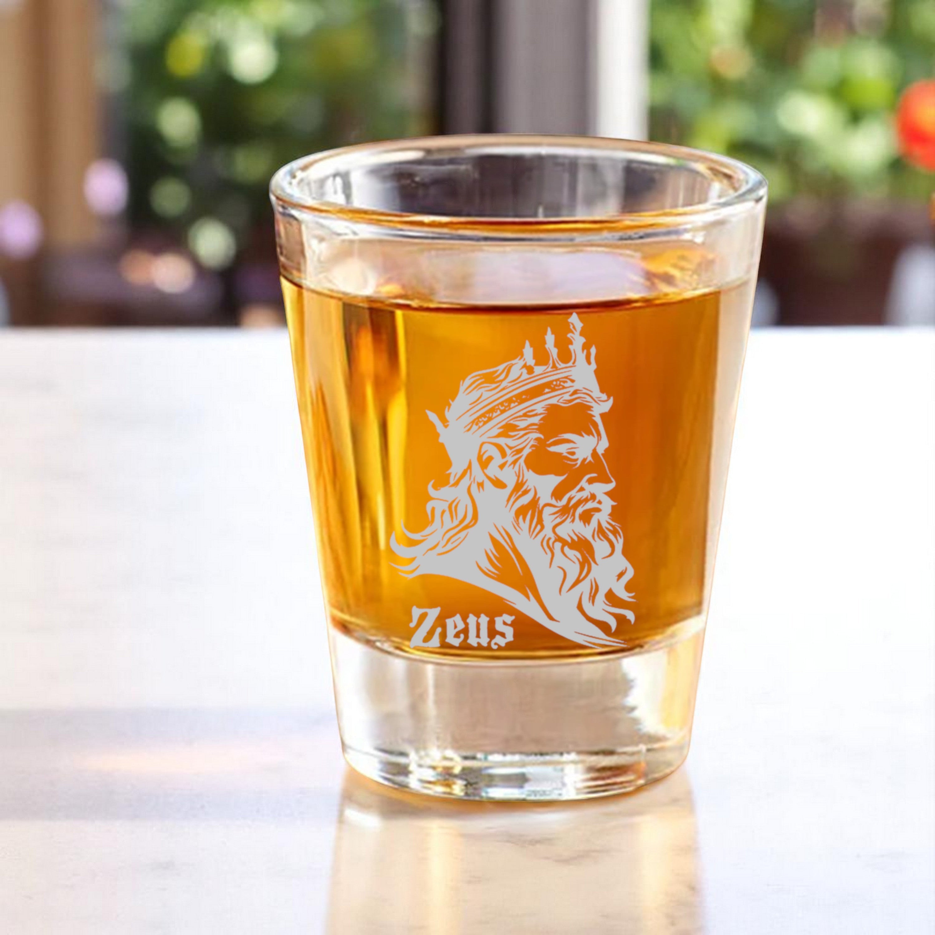 2oz Zeus Shot Glass - God of thunder