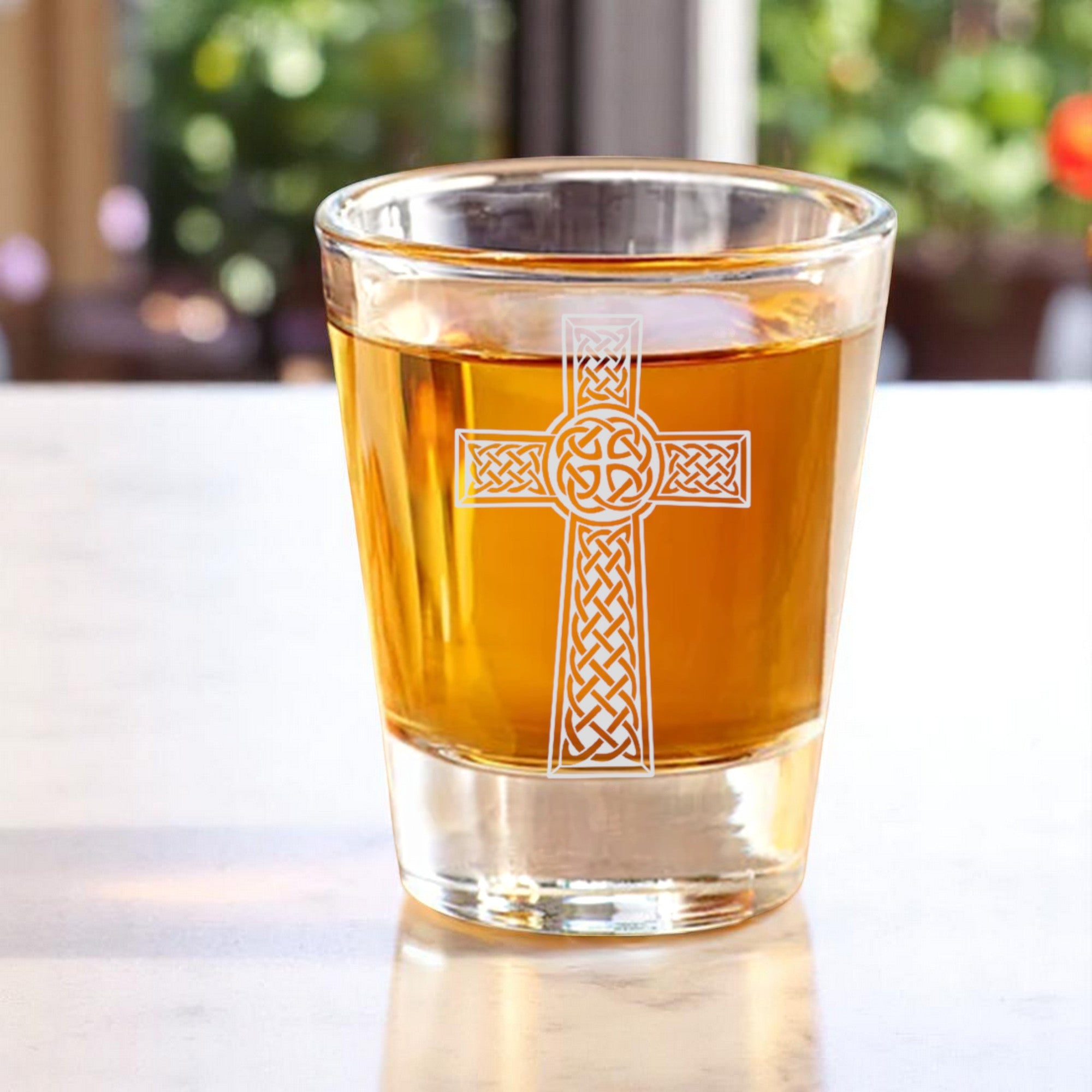 2oz Celtic Cross Shot Glass