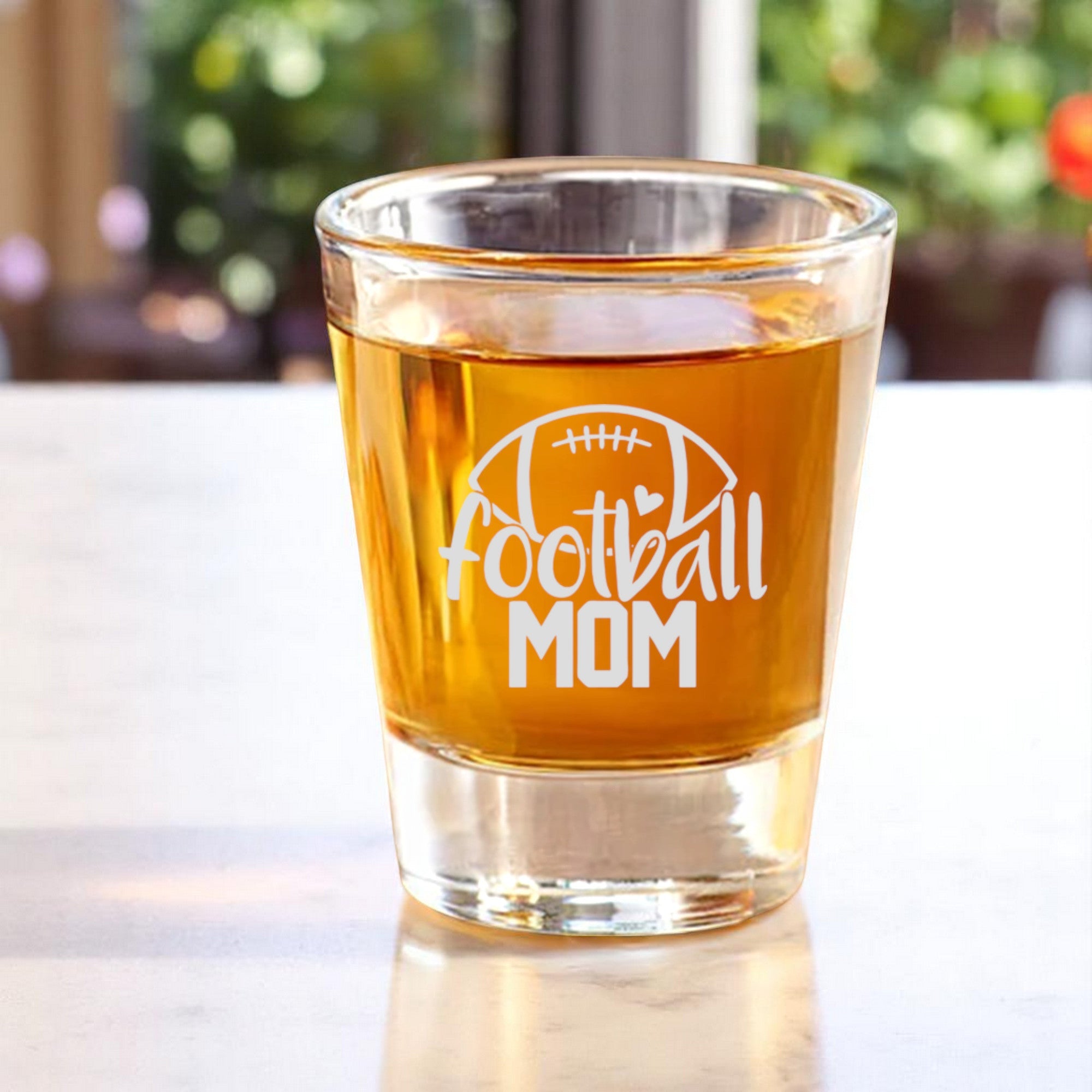 2oz Football Mom Shot Glass