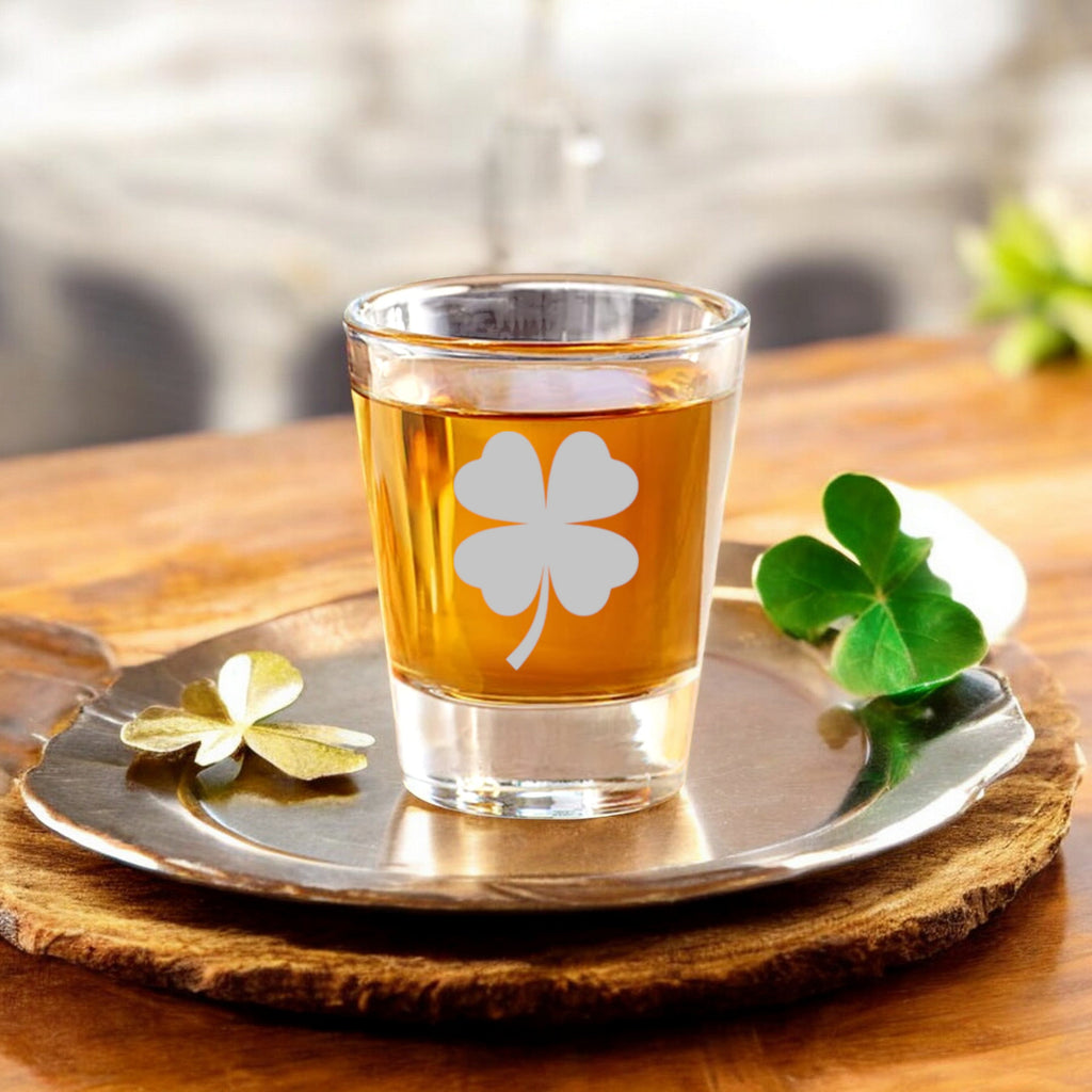 2oz 4 Leaf Clover Shot Glass