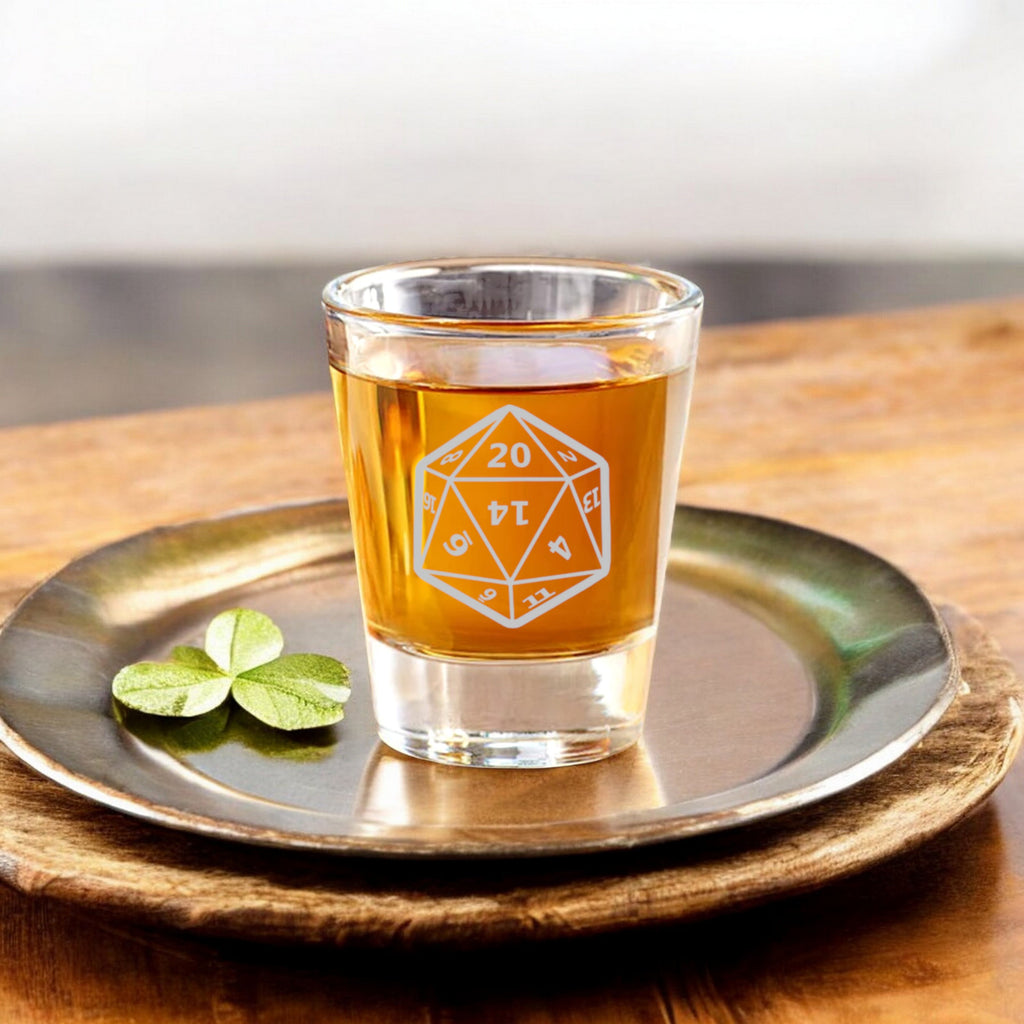 2oz D20 Shot Glass