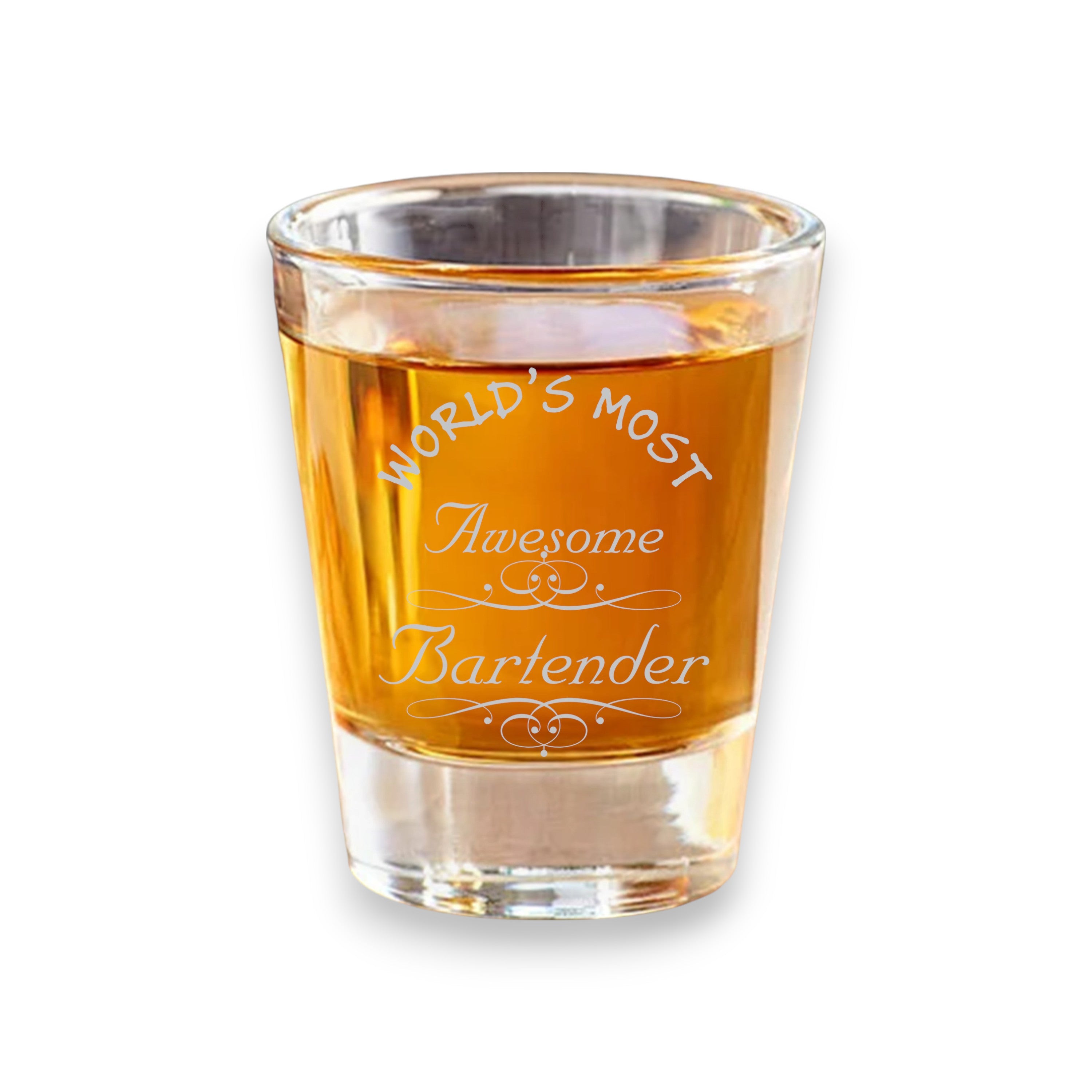 2oz Worlds most awesome bartender Shot Glass
