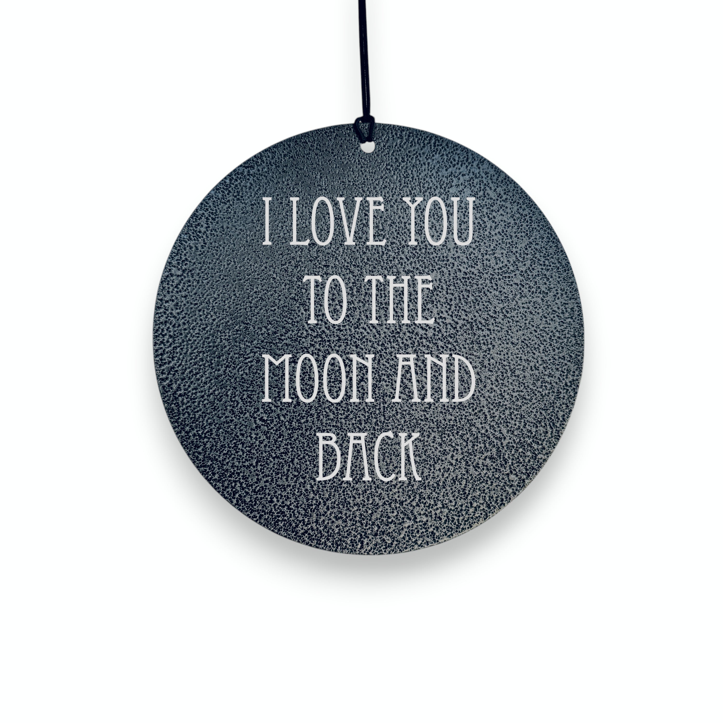 Wind Chime - I love you to the moon and back - Black powder coated