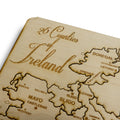 26 counties of Ireland Puzzle Map - Art Kit - Raw Wood 18x12 Inches - With Stand