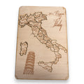 Italy Map - Puzzle Map - Art Kit - Raw Wood 18x12 Inches - 21 pieces - With Stand