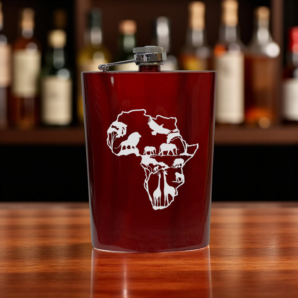 8oz Flask - African Scene