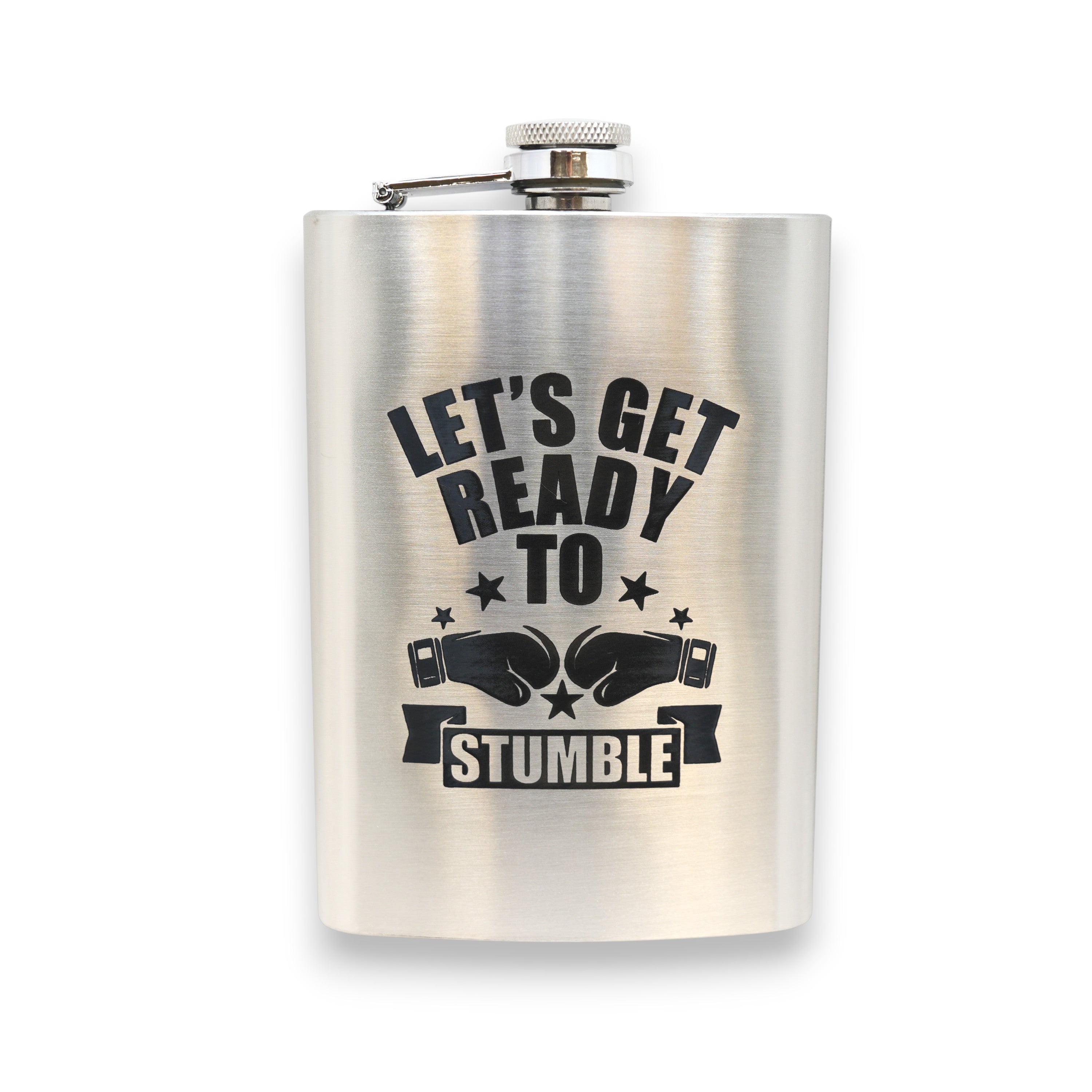 8oz Let's Get Ready to Stumble Stainless Steel Flask