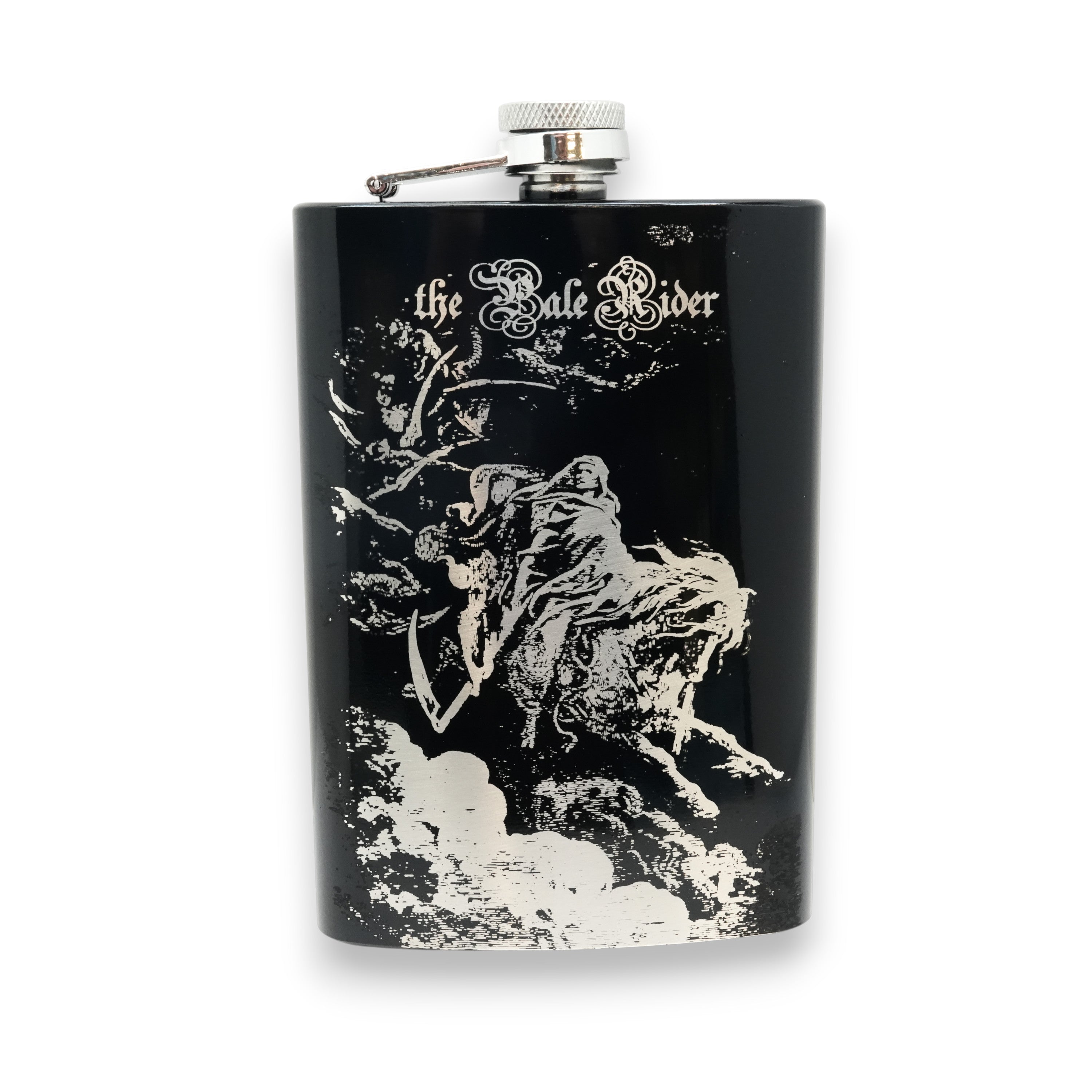 8oz BLACK The Pale Rider Flask