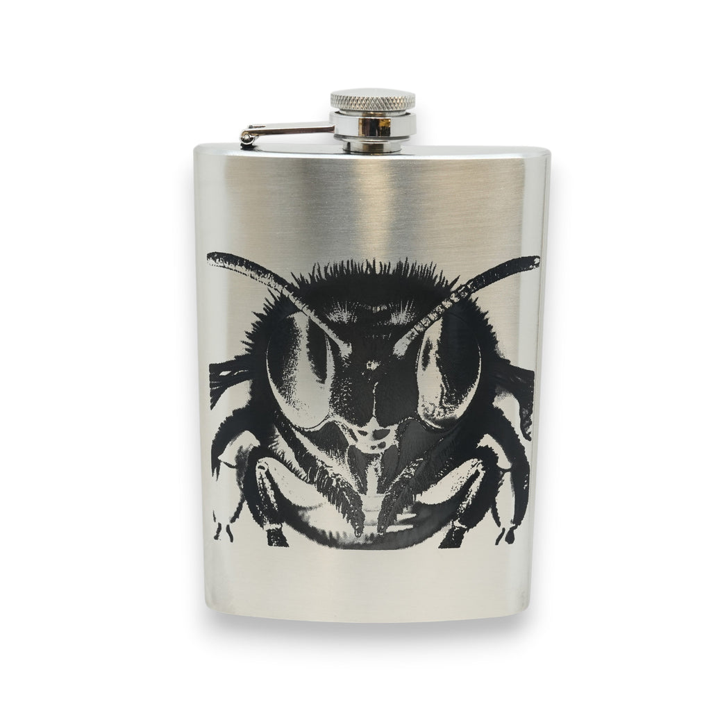 8oz Flask - Honey Bee - Stainless Steel