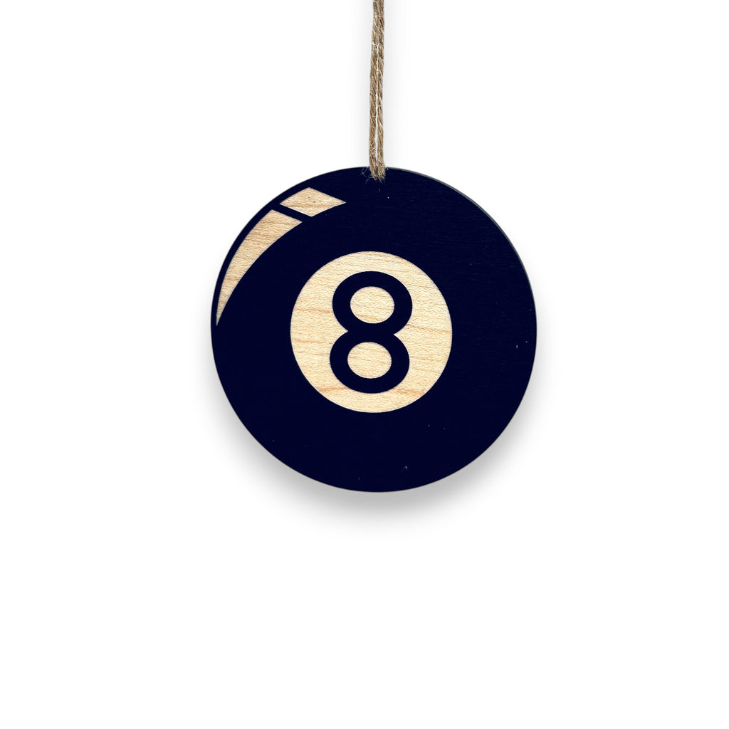 Ornament - Black - Eight Ball