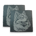 Coaster - Slate - Keeshond - SET OF 2 - Dog